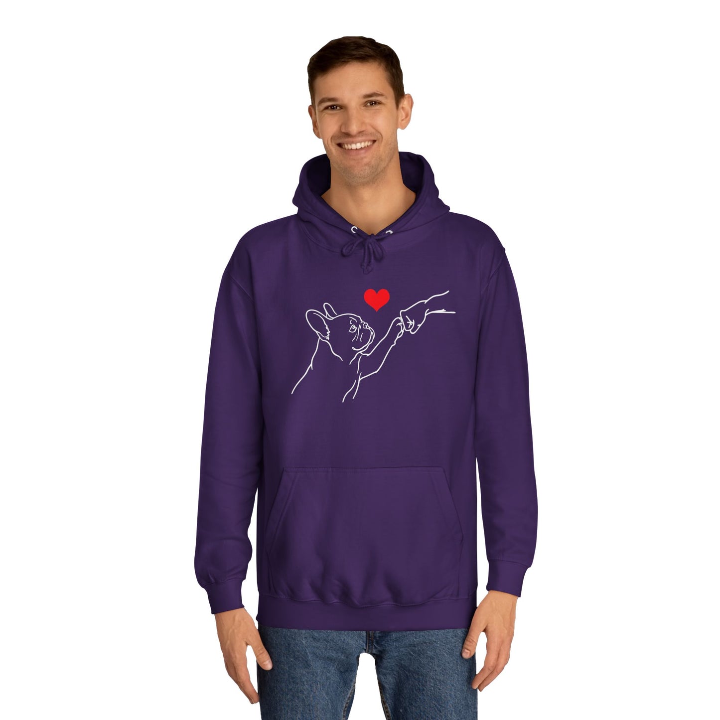 French Bulldog Hoodie, Frenchie Love Hoodie, Frenchie Mom Gift, Dog Lover Hoodie, Minimalist French Bulldog Sweatshirt, Frenchie Dad Gift, Pet Parent Hoodie