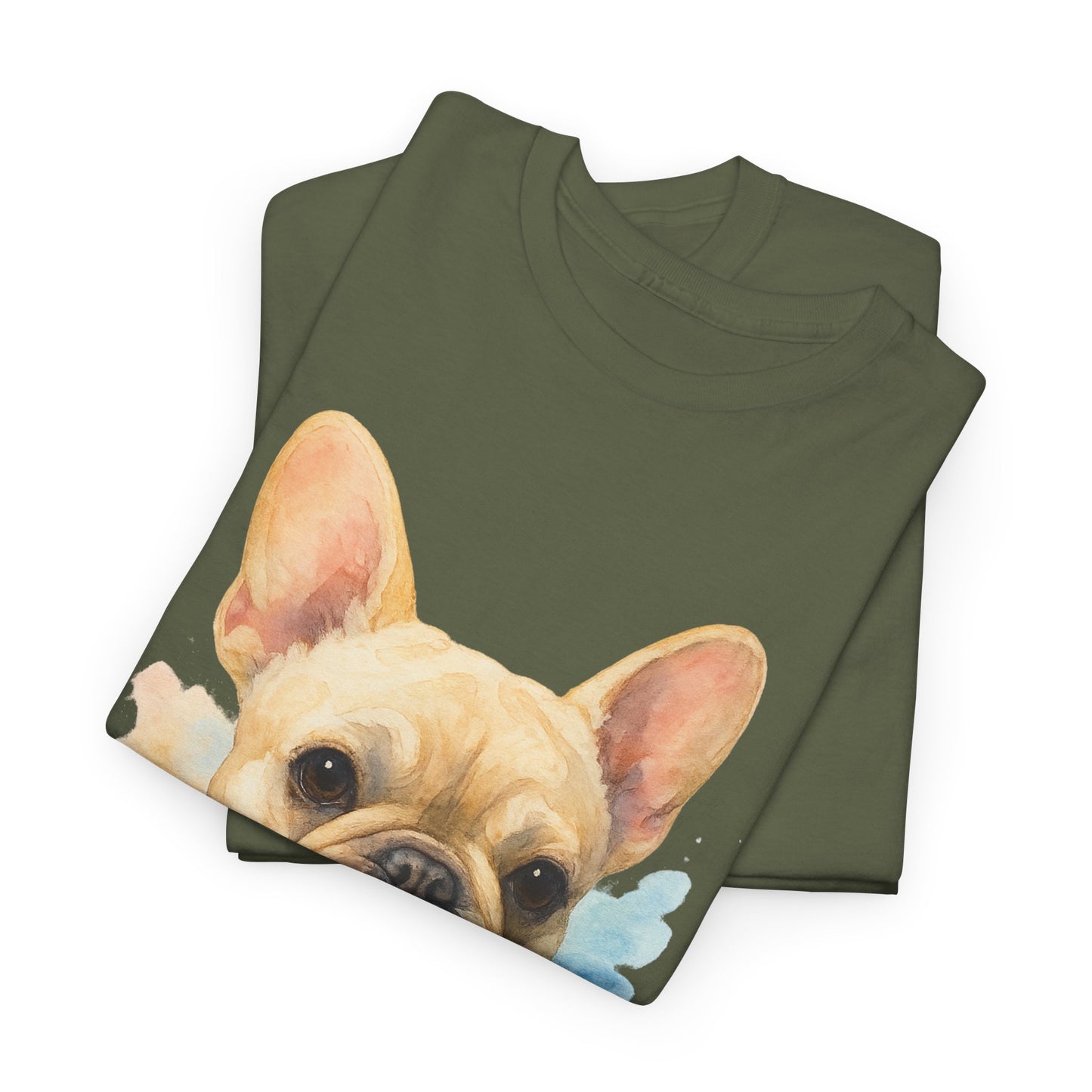 Watercolor French Bulldog T-Shirt | Artistic Frenchie Graphic Tee | Cute Dog Lover Shirt | Unique Gift for Him or Her