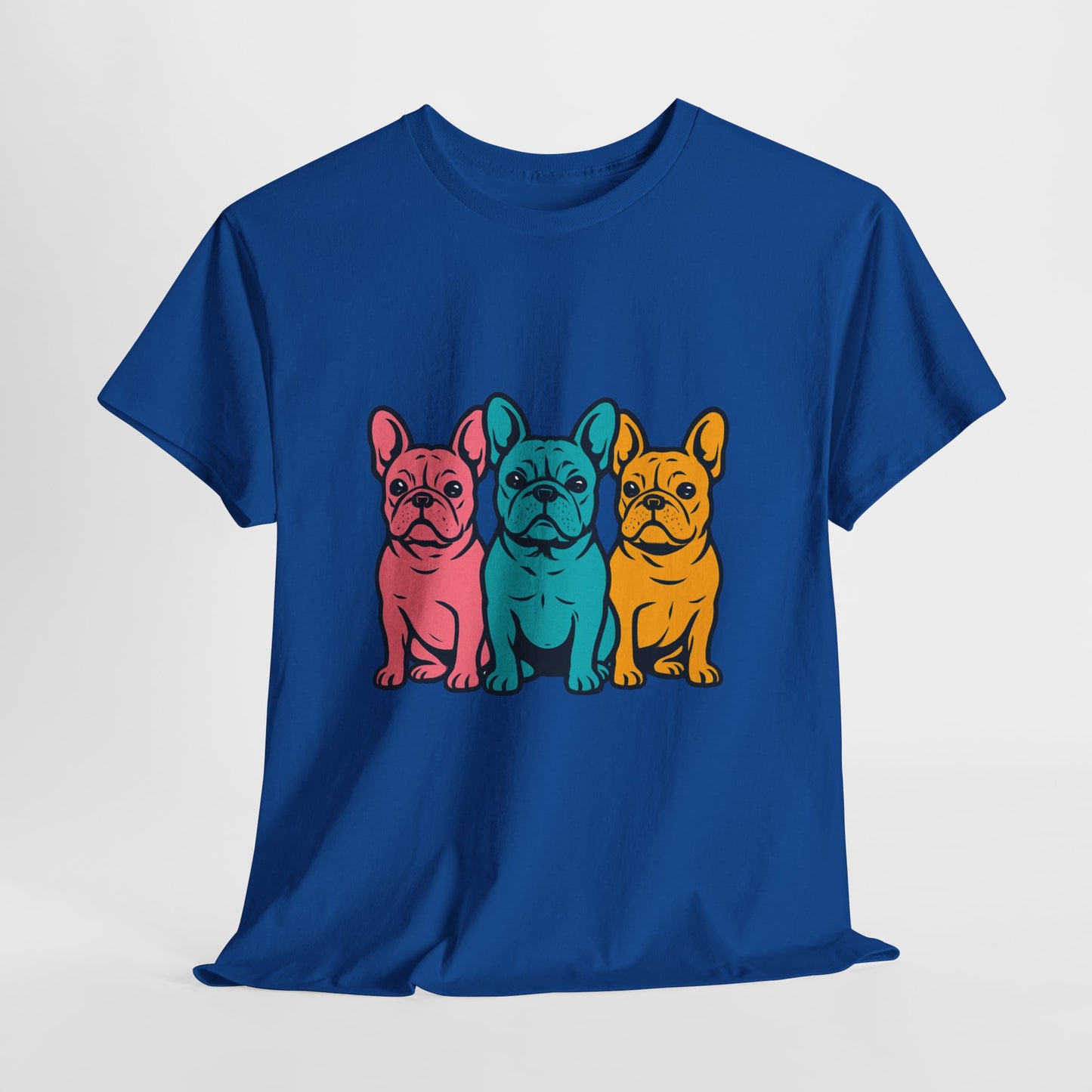 Pop Art French Bulldog T-Shirt | Colorful Frenchie Graphic Tee | Retro Dog Lover Shirt | Bright 80s Style Pet Gift | Fun Unisex Dog Mom Shirt