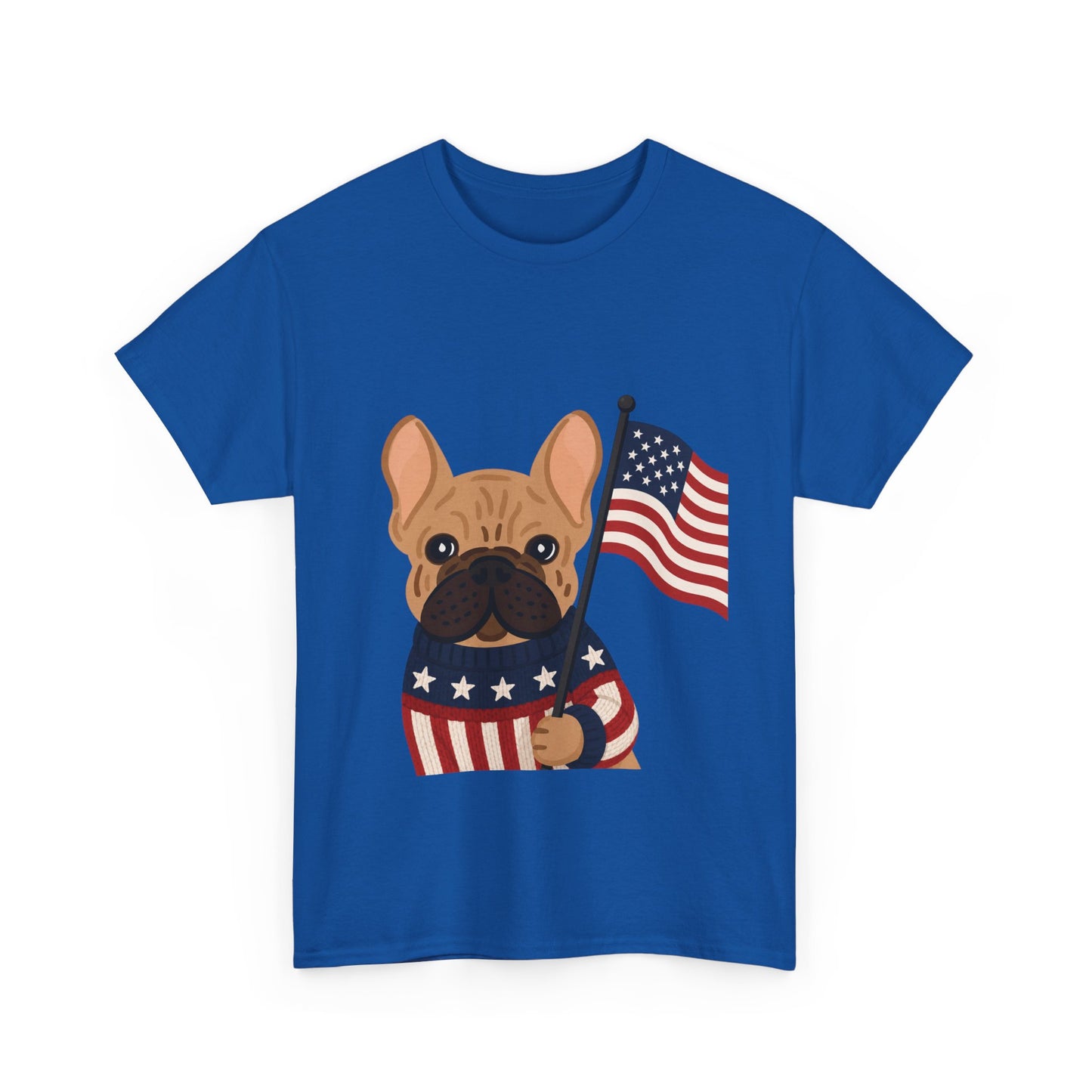 Patriotic French Bulldog Shirt, American Flag Frenchie Tee, Fourth of July Dog Lover Shirt, USA French Bulldog Gift, Patriotic Puppy Sweater Tee