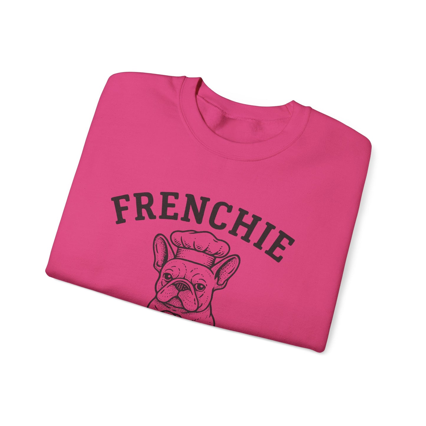 Frenchie Bakery Sweatshirt – Cozy French Bulldog Chef Crewneck, Funny Dog Lover Gift, Vintage Bakery-Inspired Frenchie Sweater