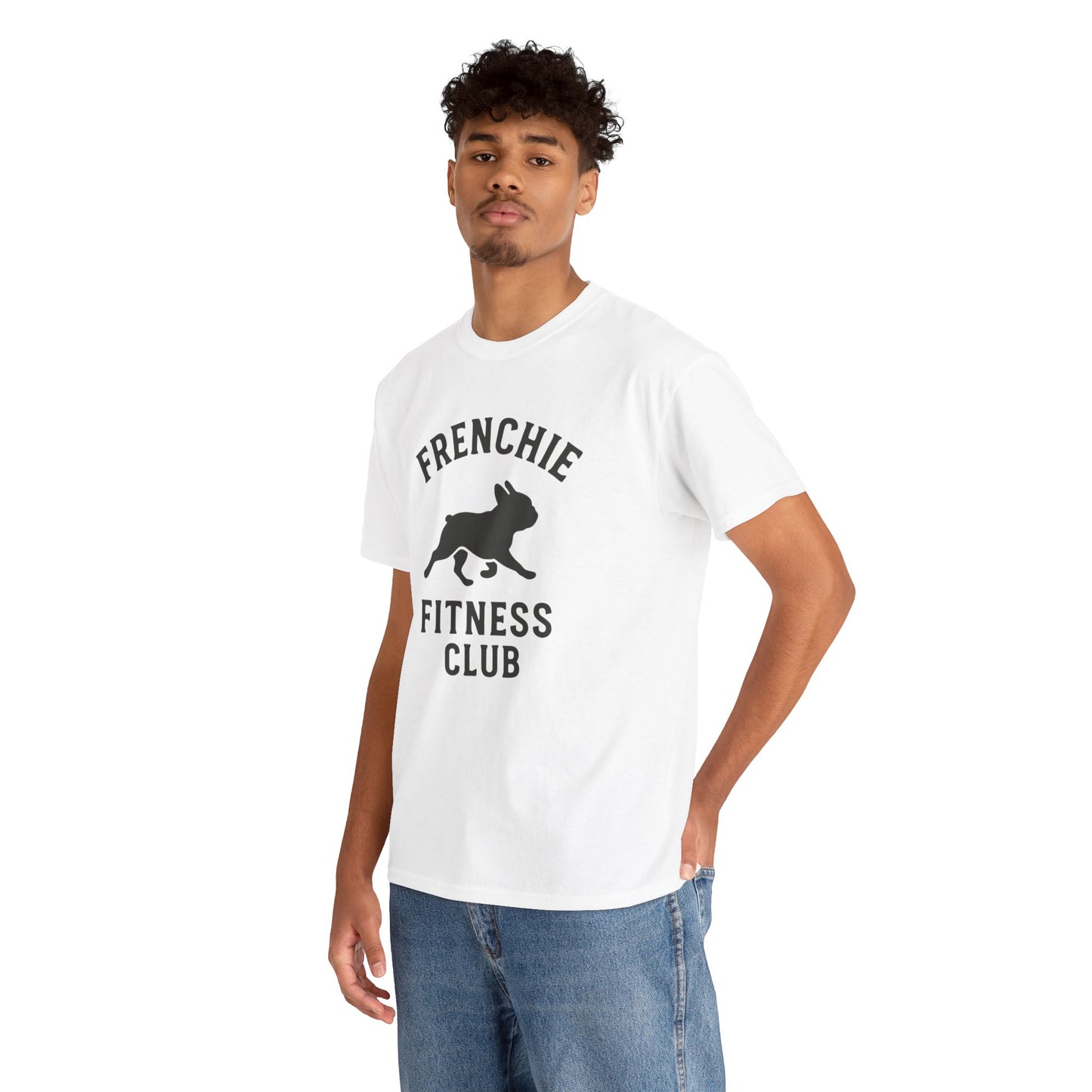 Frenchie Fitness Club T-Shirt | Funny French Bulldog Gym Tee | Dog Lover Workout Shirt | Frenchie Mom Gift | Cute Fitness Dog Graphic Tee