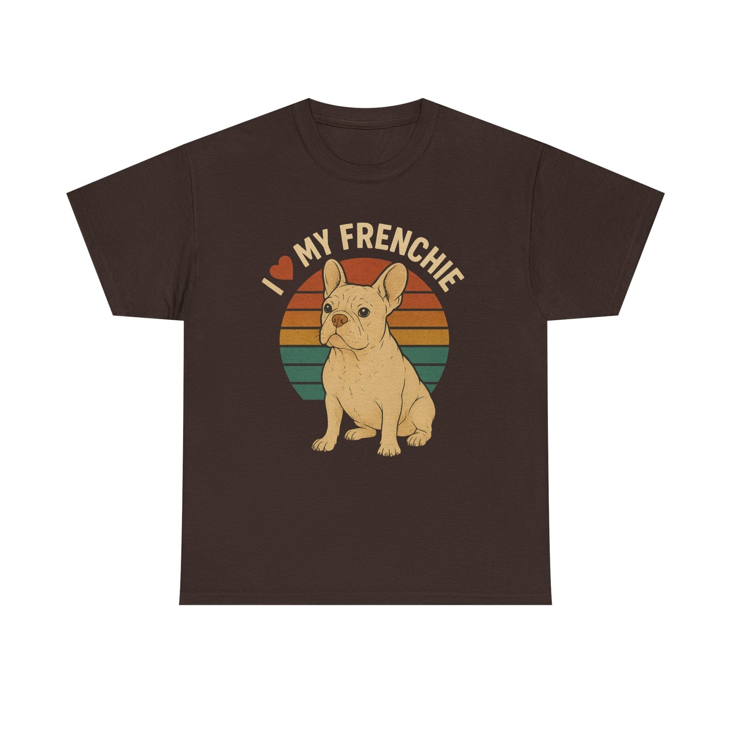 I Love My Frenchie T-Shirt | Retro Cream French Bulldog Tee | Cute Dog Mom Gift | Vintage Frenchie Lover Shirt | Soft Unisex Graphic Top