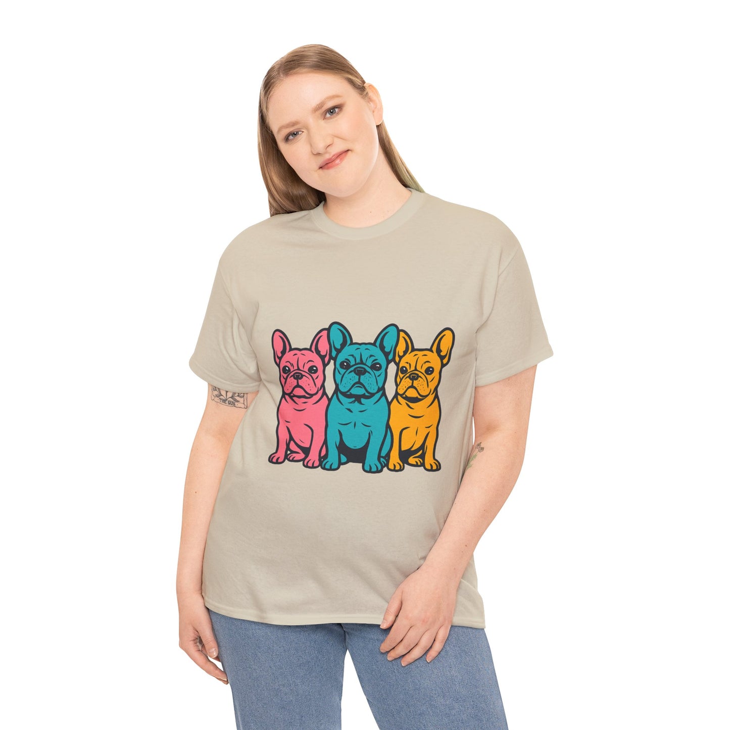 Pop Art French Bulldog T-Shirt | Colorful Frenchie Graphic Tee | Retro Dog Lover Shirt | Bright 80s Style Pet Gift | Fun Unisex Dog Mom Shirt