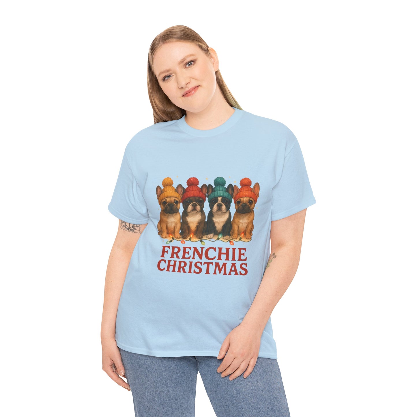Frenchie Christmas Shirt | Cute French Bulldog Holiday Tee | Frenchie Dog Lovers Xmas Gift | Cozy Winter Pup T-Shirt
