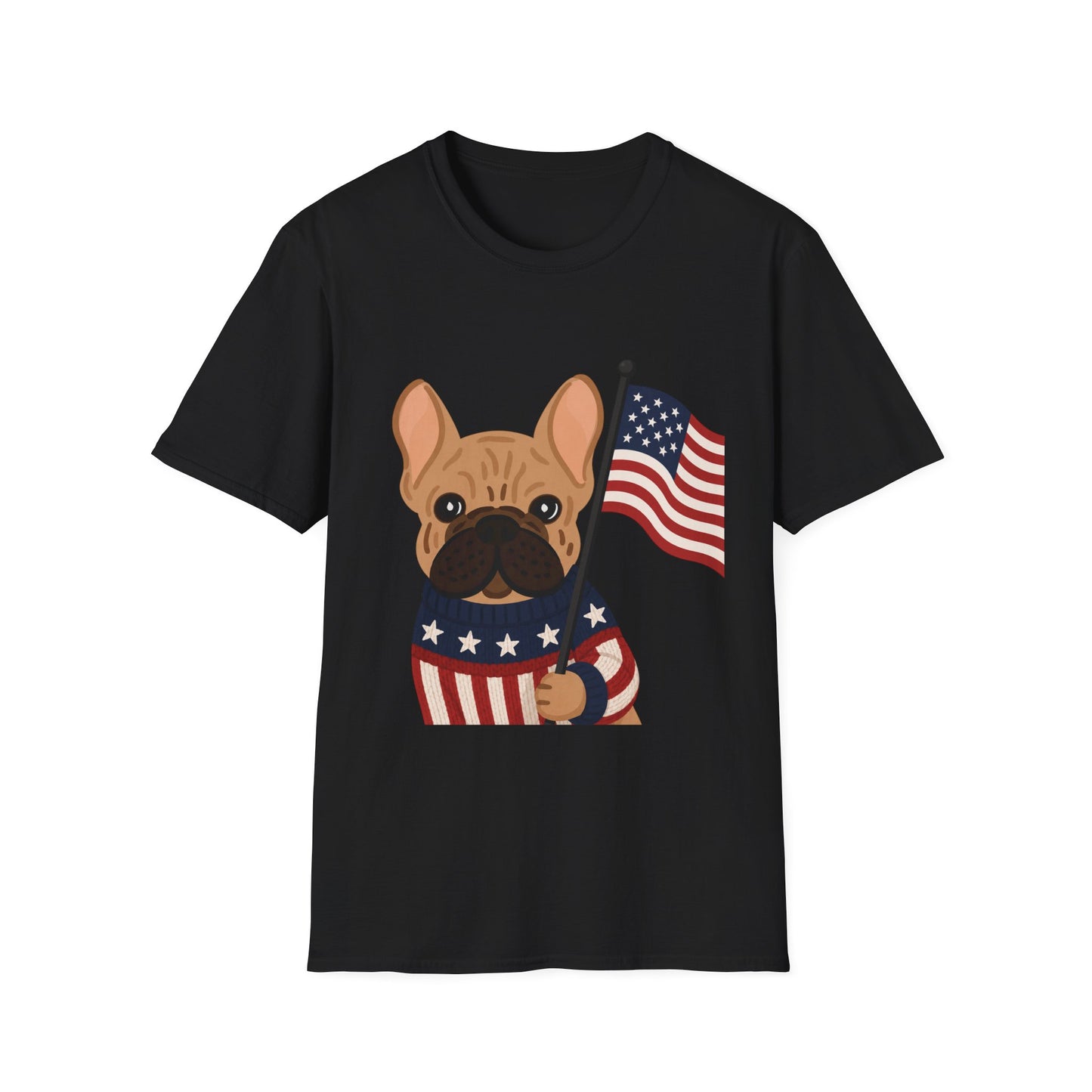 Patriotic French Bulldog Shirt, American Flag Frenchie Tee, 4th of July Dog Shirt, USA French Bulldog Shirt, Independence Day Frenchie, Dog Lover Gift, Patriotic Puppy Tee