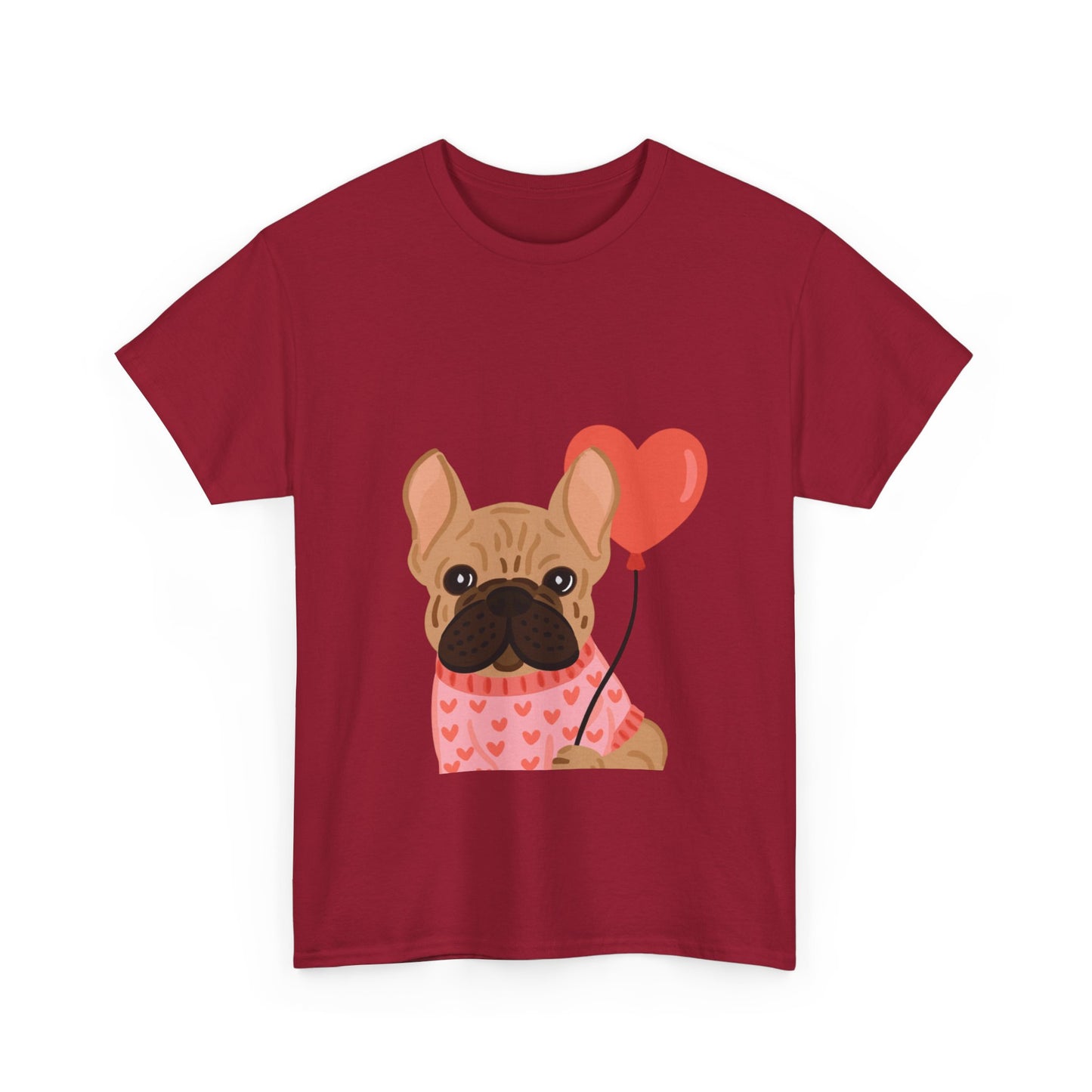 Valentine French Bulldog Shirt, Cute Frenchie Heart Balloon Tee, French Bulldog Valentine Gift, Dog Mom Valentine’s Shirt, Frenchie Love Tee