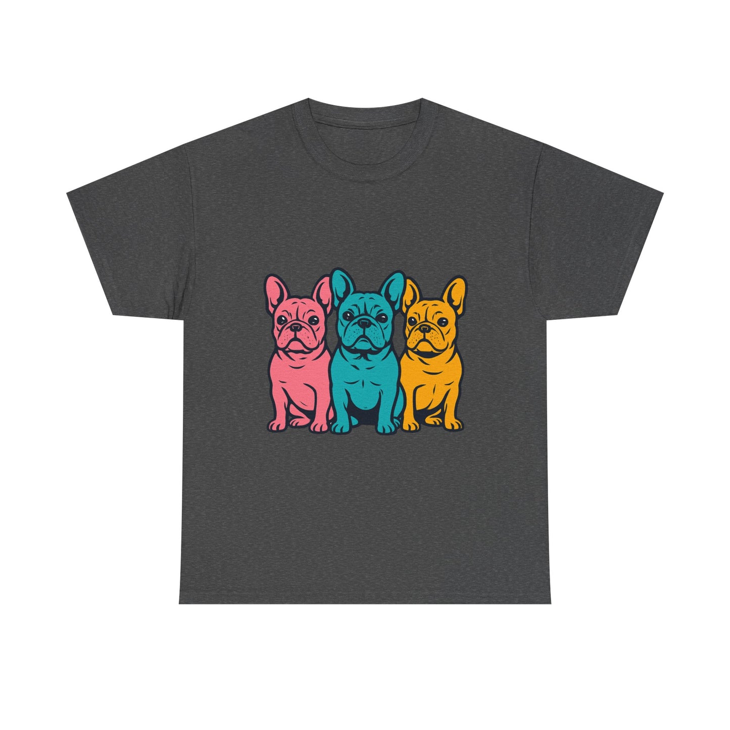 Pop Art French Bulldog T-Shirt | Colorful Frenchie Graphic Tee | Retro Dog Lover Shirt | Bright 80s Style Pet Gift | Fun Unisex Dog Mom Shirt