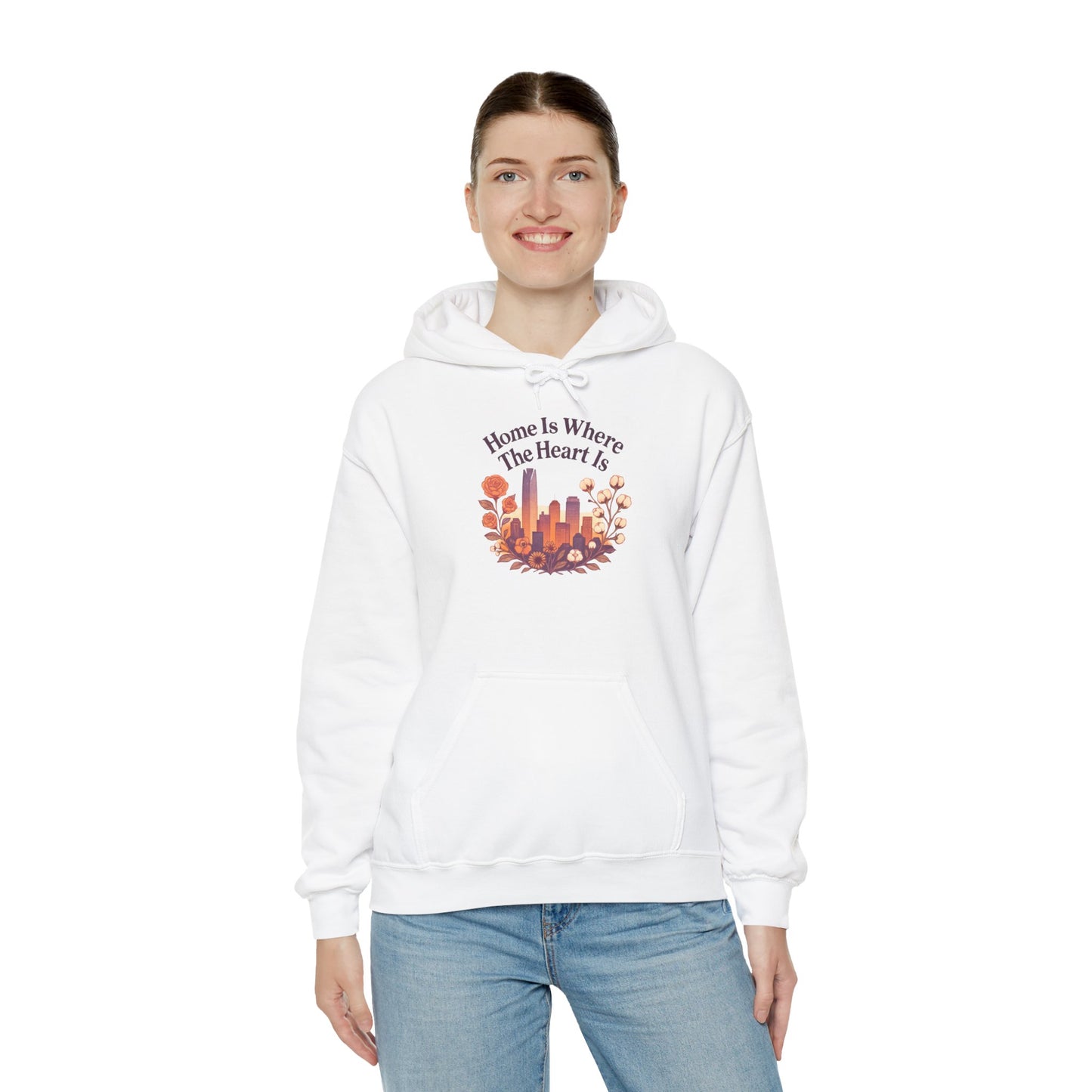 Home Is Where the Heart Is Oklahoma City Hoodie | Oklahoma Pride Gift | OKC Home Hoodie