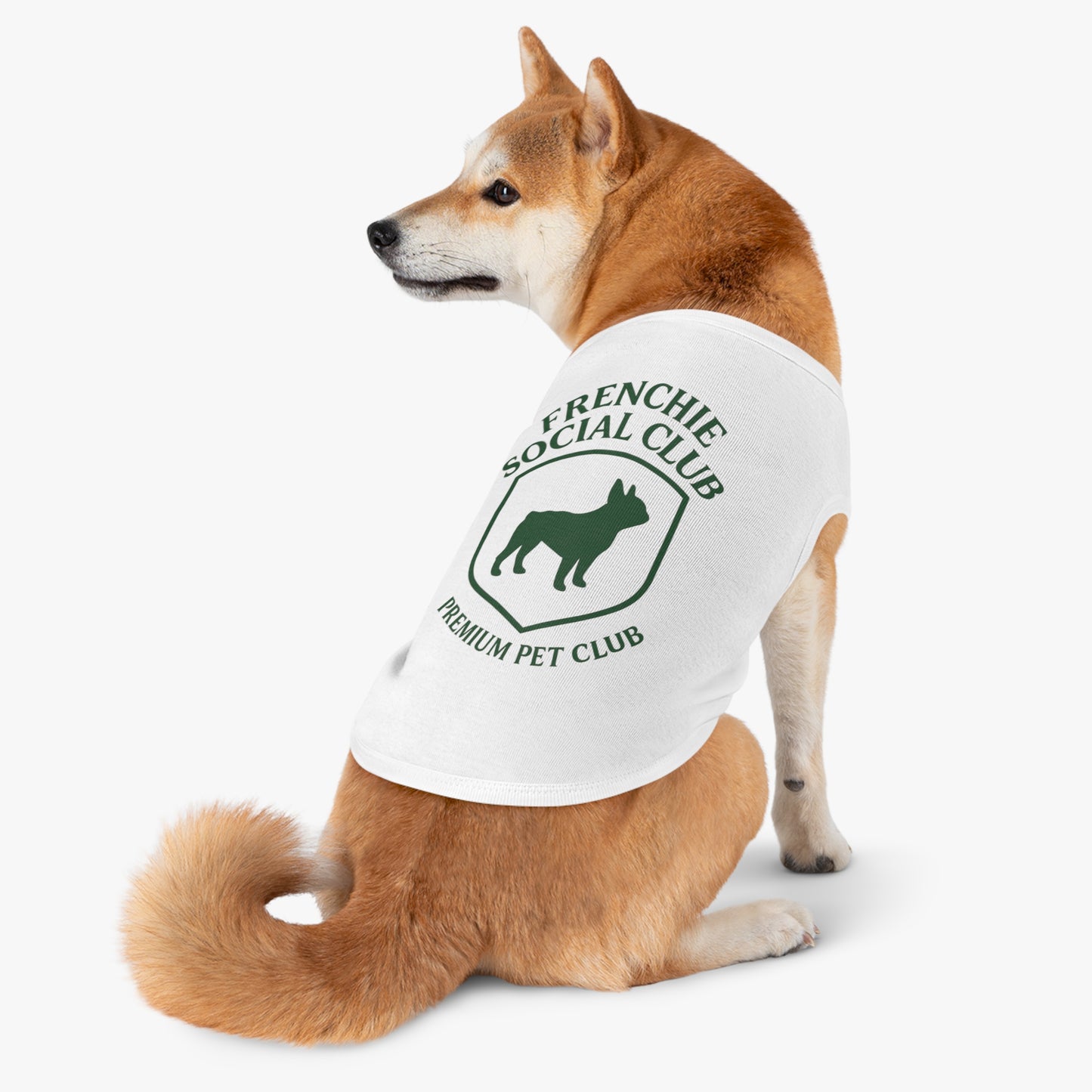 Frenchie Social Club Pet Tank Top, Cute Dog Apparel, French Bulldog Shirt, Pet Fashion, Summer Dog Outfit