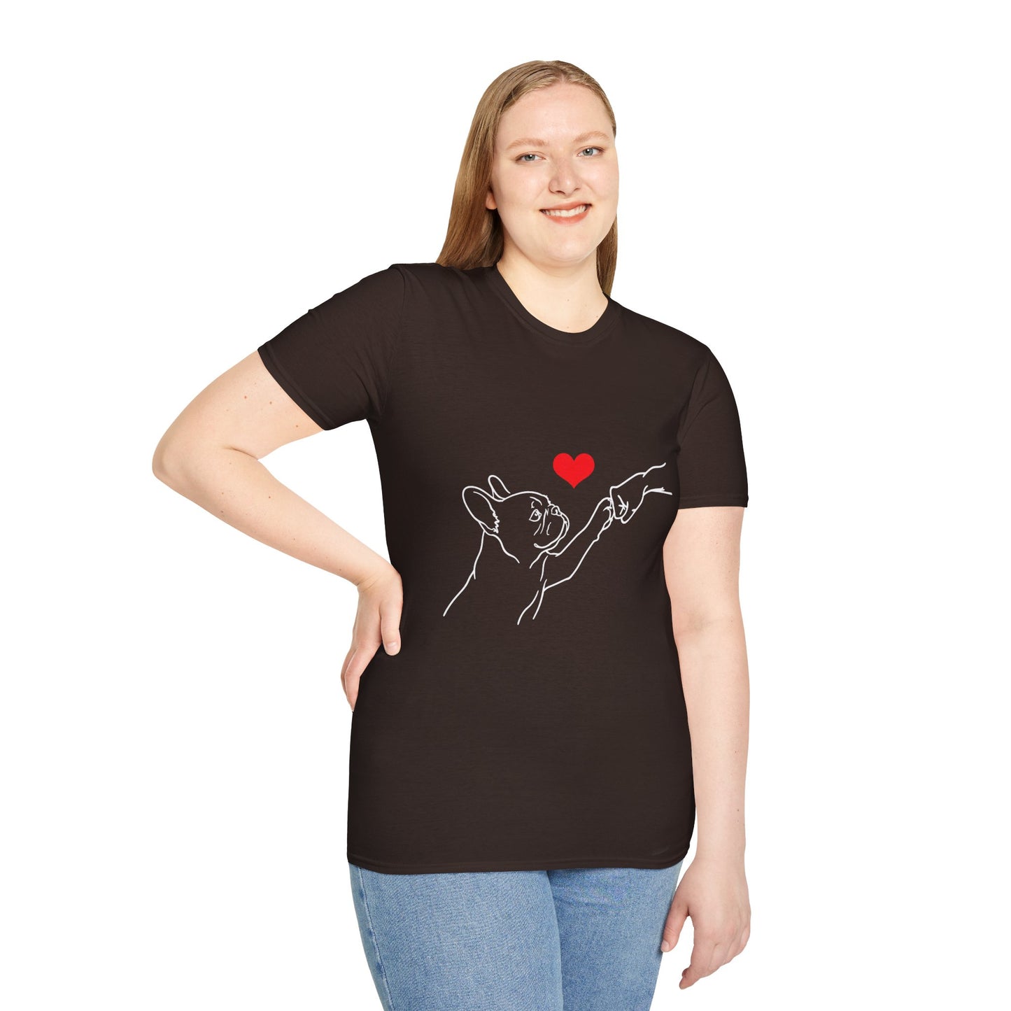 French Bulldog Love Shirt, Frenchie Mom Gift, French Bulldog Dad Shirt, Minimalist Frenchie Tee, Dog Lover Gift, French Bulldog Outline Shirt, Pet Memorial Tee