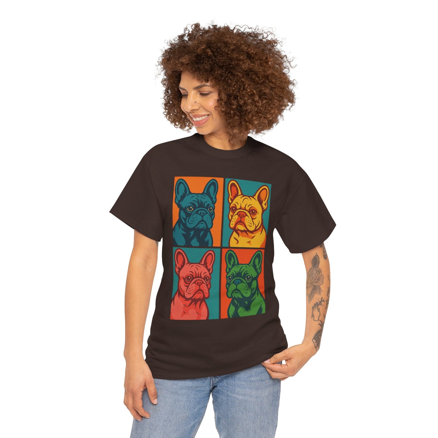 Pop Art French Bulldog T-Shirt • Colorful Frenchie Dog Tee • Retro Pop Art Dog Shirt • French Bulldog Lover Gift • Bright Graphic Dog Tee