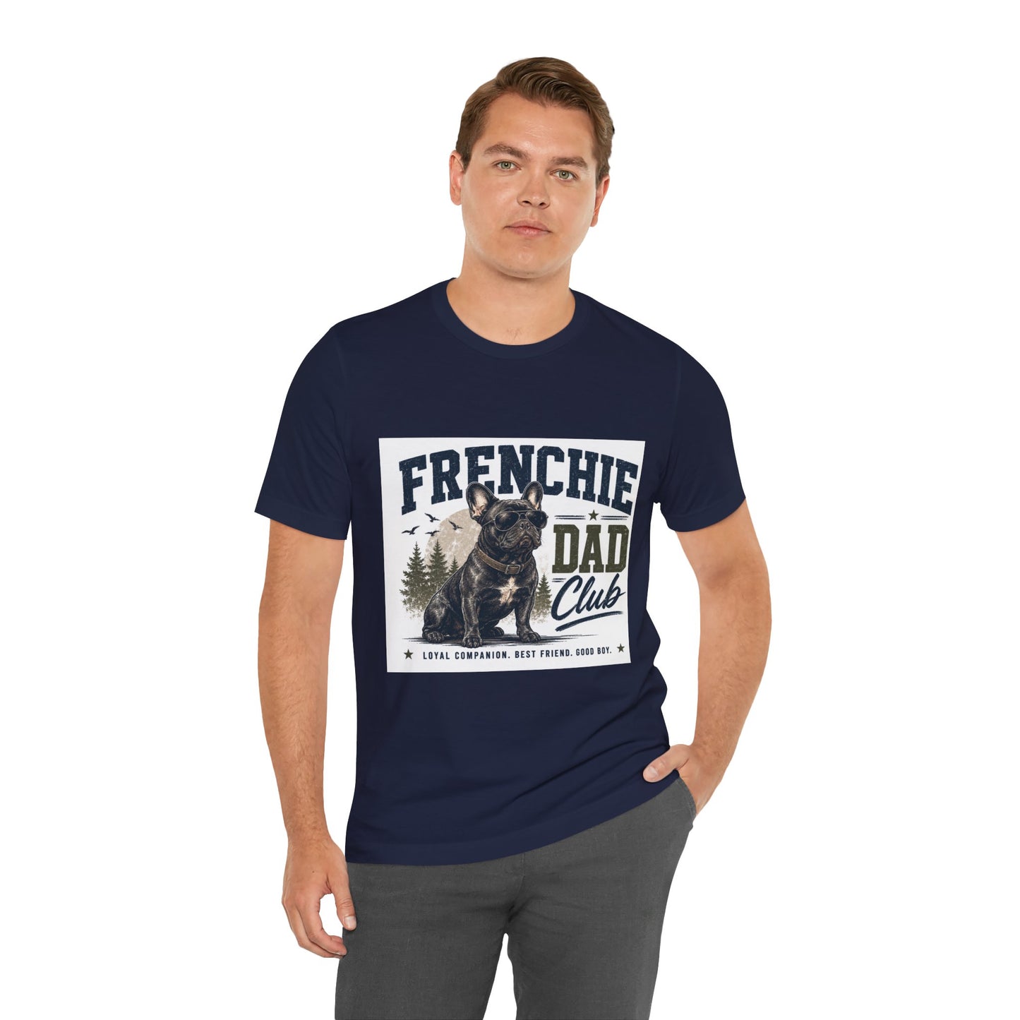Frenchie Dad Club Shirt, French Bulldog Dad Tee, Dog Dad Gift, French Bulldog Shirt for Men, Father’s Day Frenchie T-Shirt, Dog Lover Graphic Tee