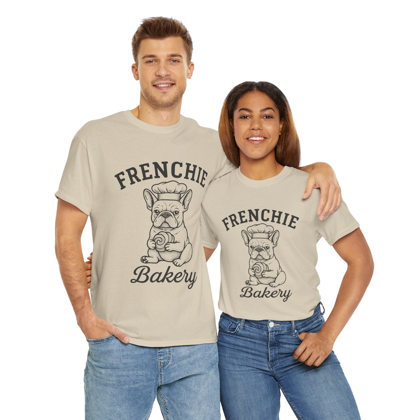 Frenchie Bakery T-Shirt French Bulldog Chef Tee, Cute Dog Lover Gift, Vintage Frenchie Café Graphic