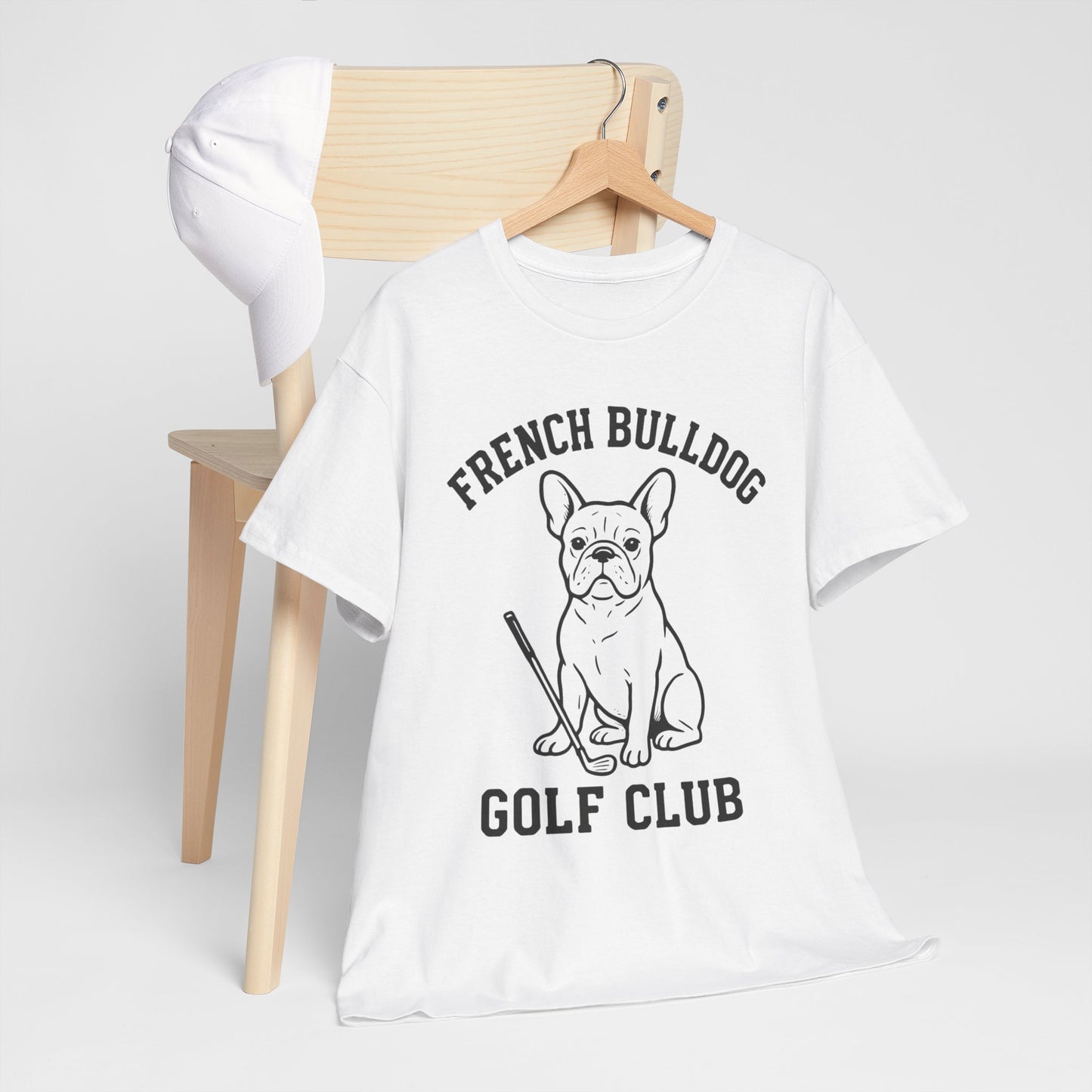 French Bulldog Golf Club Shirt | Frenchie Golf Tee | Frenchie Lover Gift | Dog Dad Golf Shirt | Dog Mom Golf Apparel | Retro Line Art Bulldog Tee
