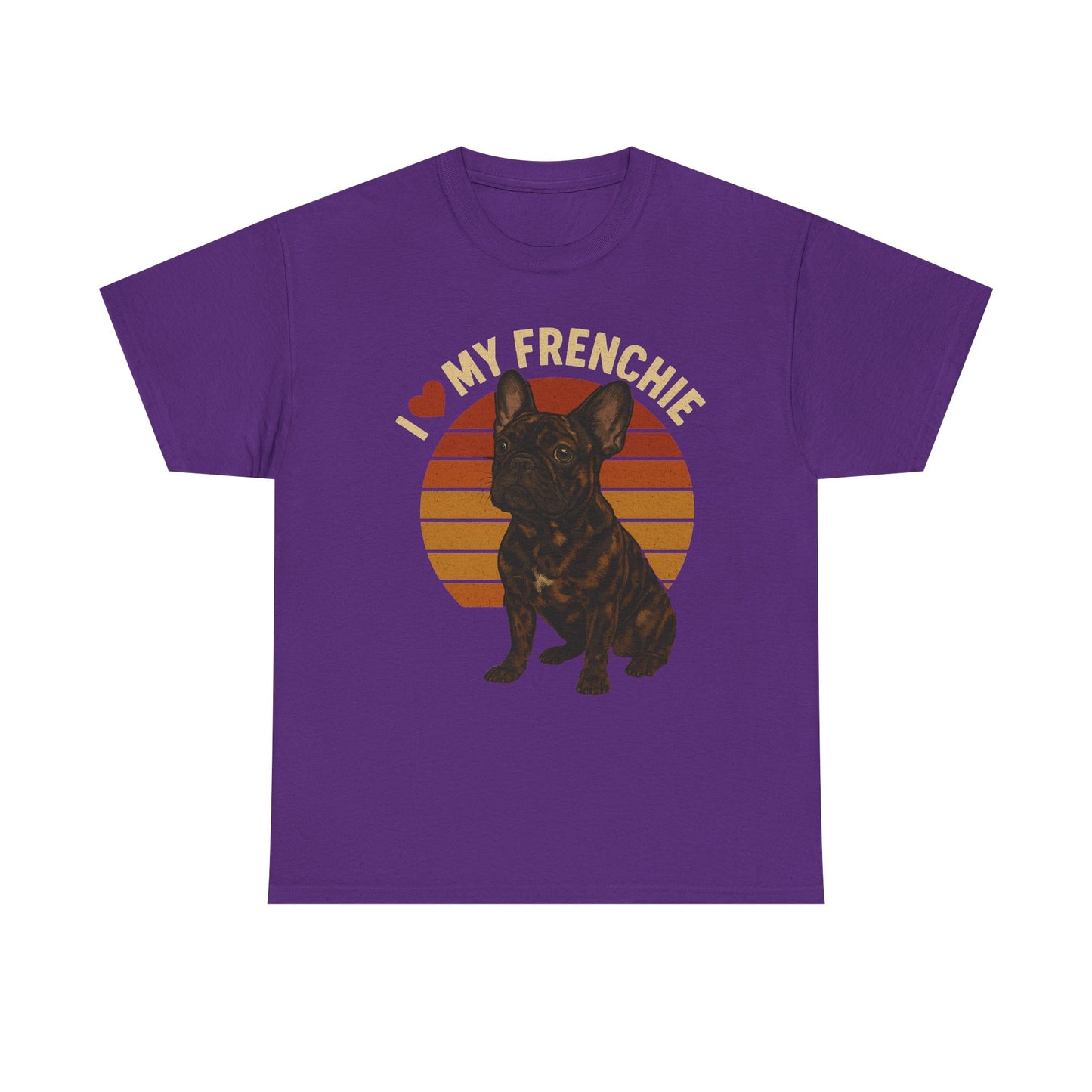 I Love My Frenchie T-Shirt | Merle French Bulldog Retro Tee | Vintage Dog Lover Shirt | Frenchie Mom & Dad Gift