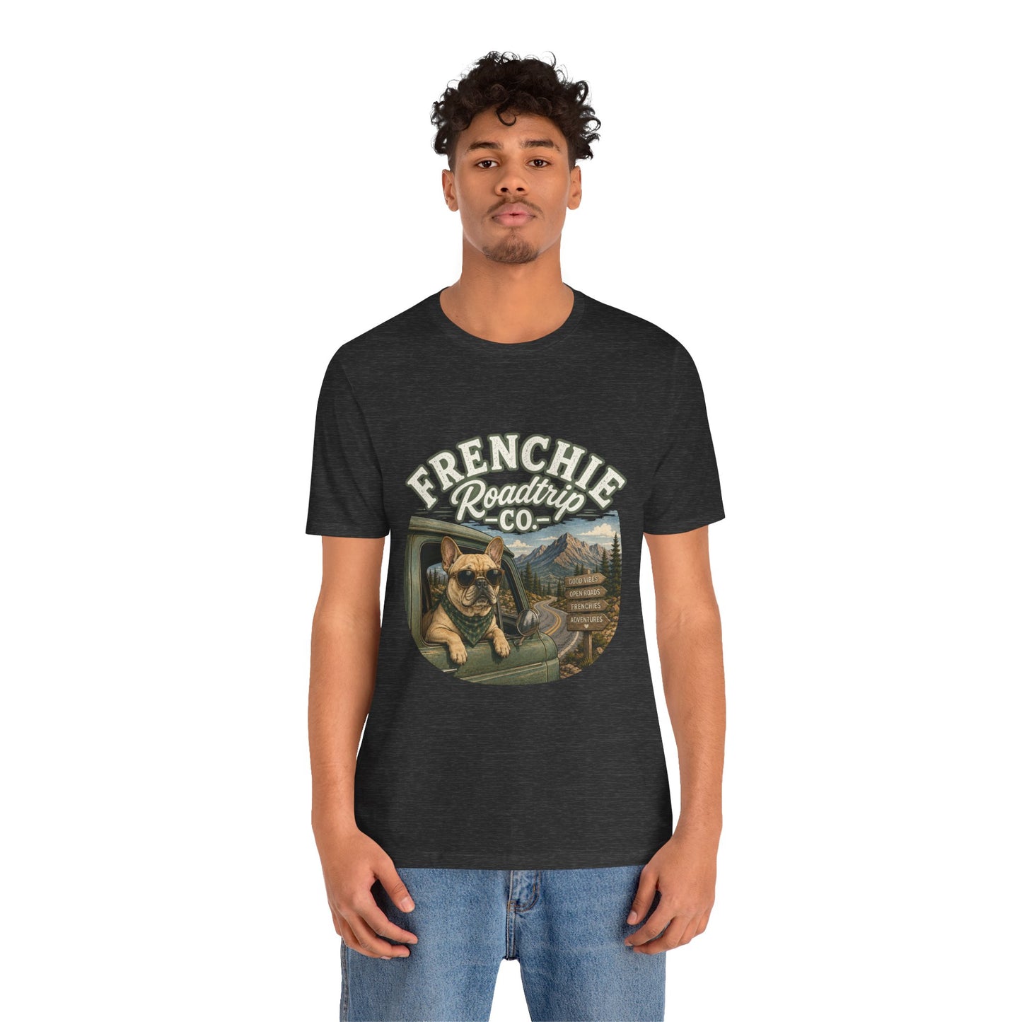 Frenchie Roadtrip Co Shirt, French Bulldog Road Trip Tee, Adventure Frenchie Shirt, Camping Dog Shirt, Travel Lover Gift, Vintage French Bulldog Tee, Outdoor Dog Apparel