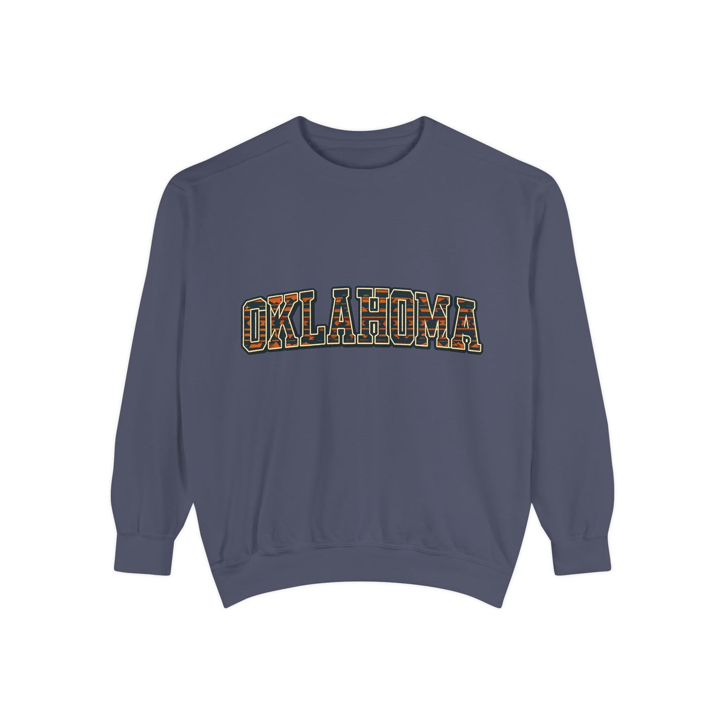 Tribal Print Oklahoma Sweatshirt | Western Aztec Pullover | Rustic State Pride Crewneck | Boho Country Graphic Sweater