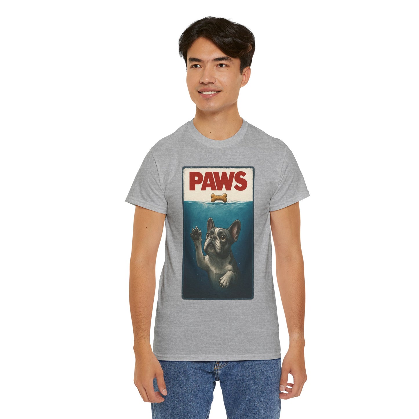 PAWS Frenchie Shirt | Funny French Bulldog Parody Tee | Dog Lover Novelty T-Shirt | Cute Frenchie Graphic | Unique Gift for Frenchie Owners