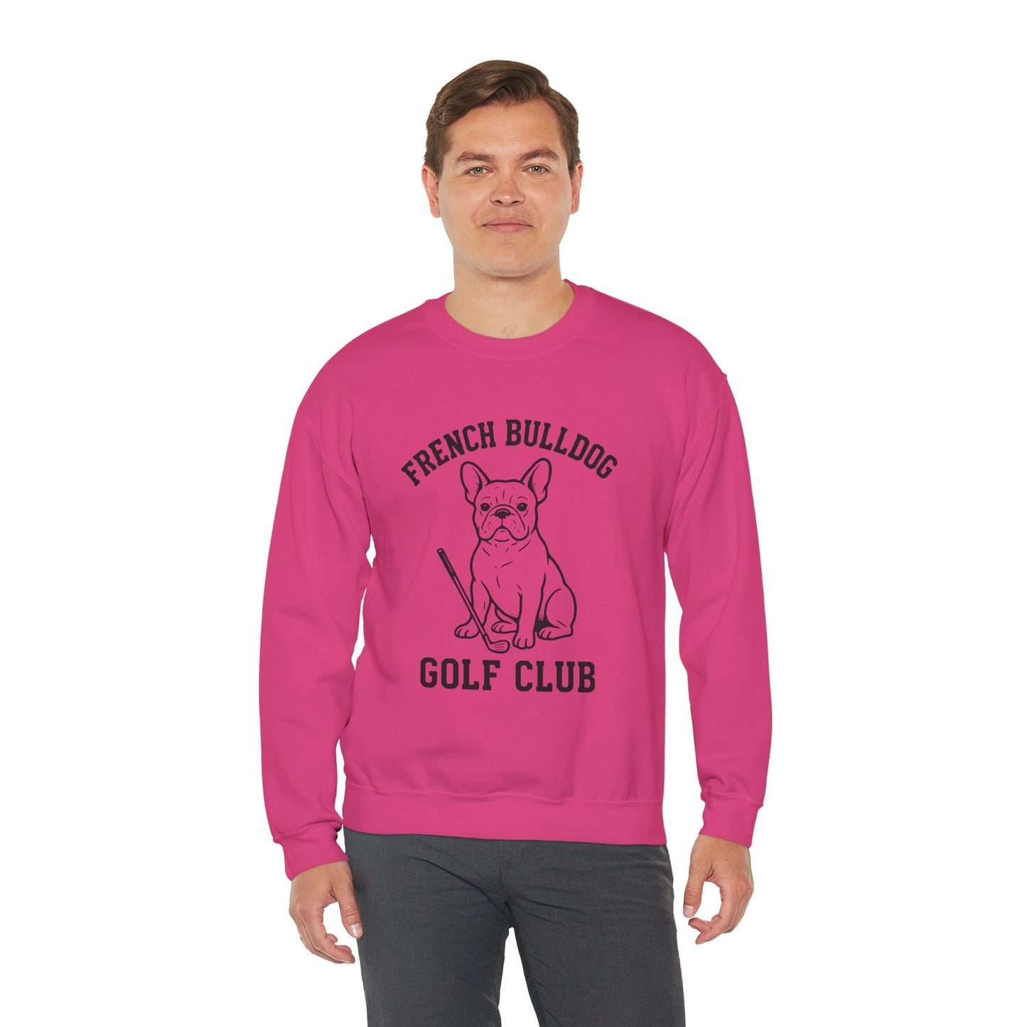 French Bulldog Golf Club Sweatshirt | Frenchie Golf Crewneck | Cute Dog Golfer Sweater | Frenchie Lover Gift | Golf Dog Apparel | Pet Lover Pullover