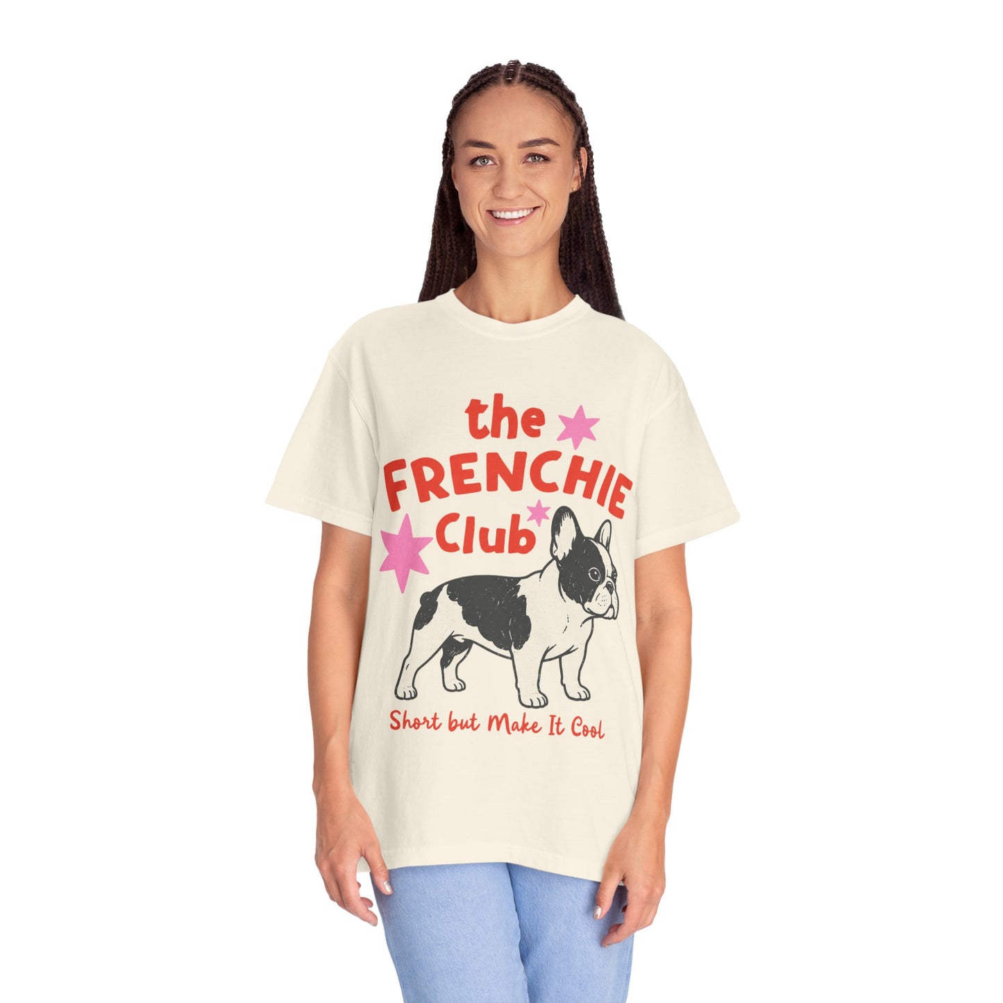 Frenchie Club Shirt, French Bulldog Graphic Tee, Short But Make It Cool Shirt, Cute Frenchie T-Shirt, Retro Dog Lover Gift, French Bulldog Lover Tee, Trendy Frenchie Shirt