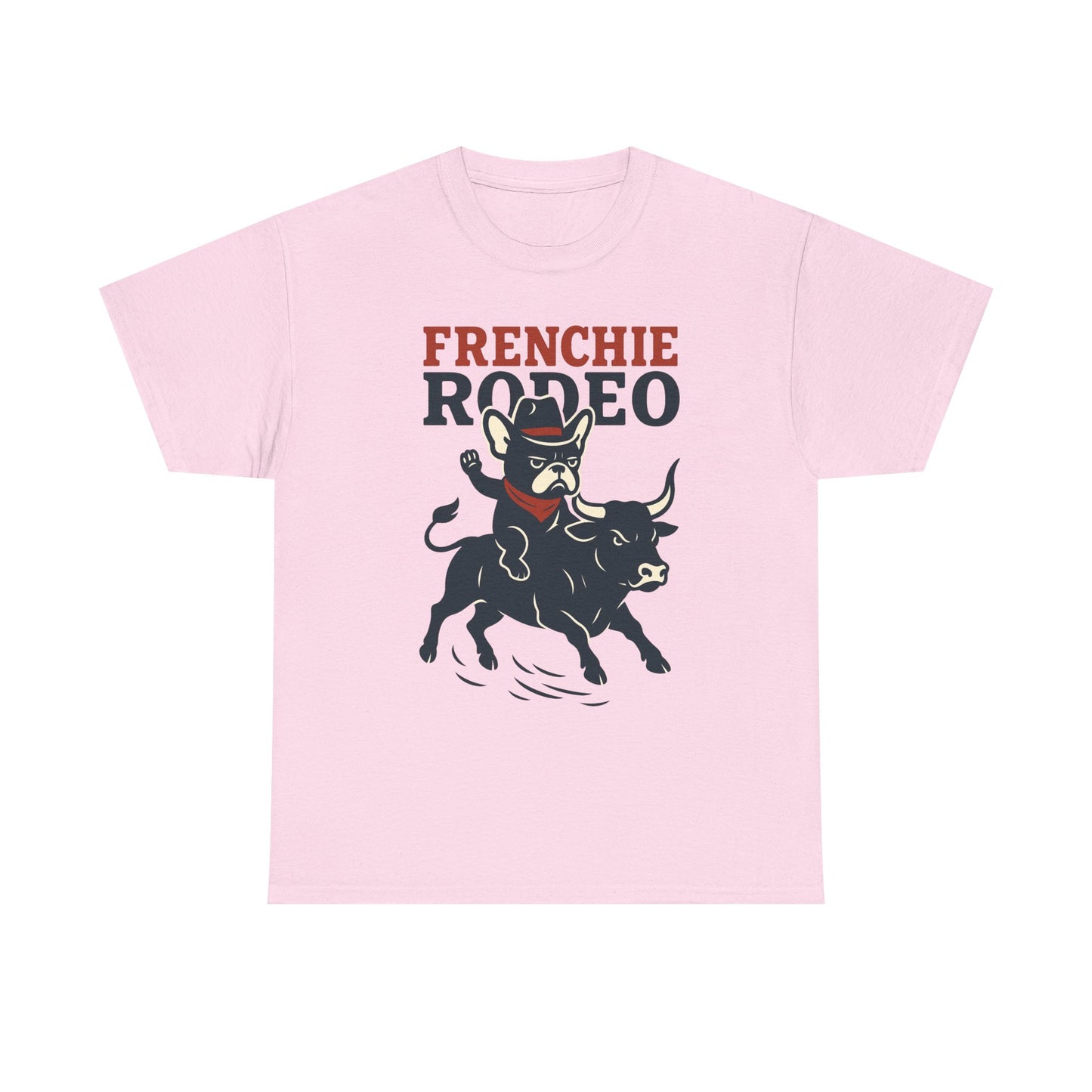 Frenchie Rodeo T-Shirt | Cowboy French Bulldog Graphic Tee | Funny Western Dog Lover Shirt | Frenchie Bull Rider Gift | Rodeo Style Tee