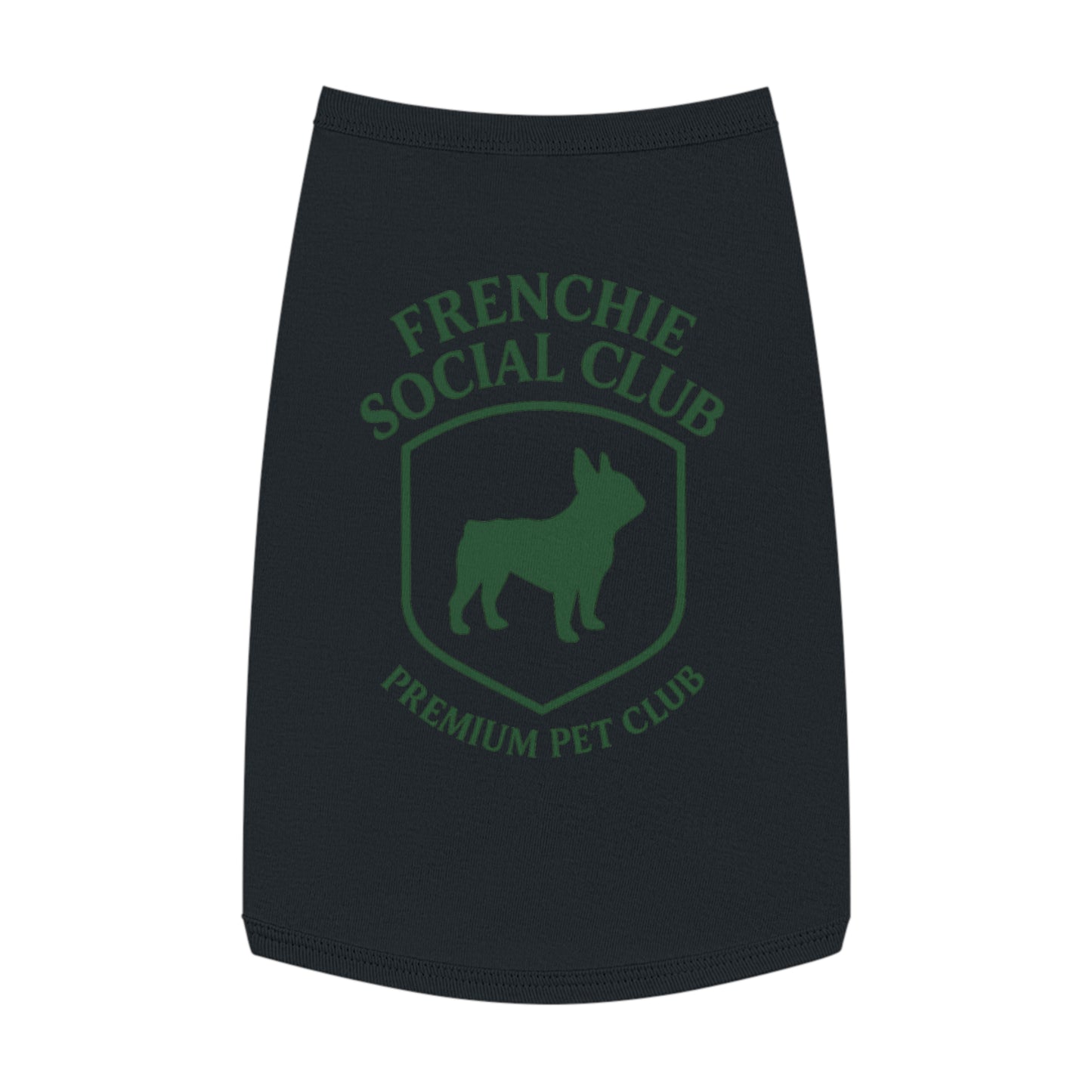 Frenchie Social Club Pet Tank Top, Cute Dog Apparel, French Bulldog Shirt, Pet Fashion, Summer Dog Outfit