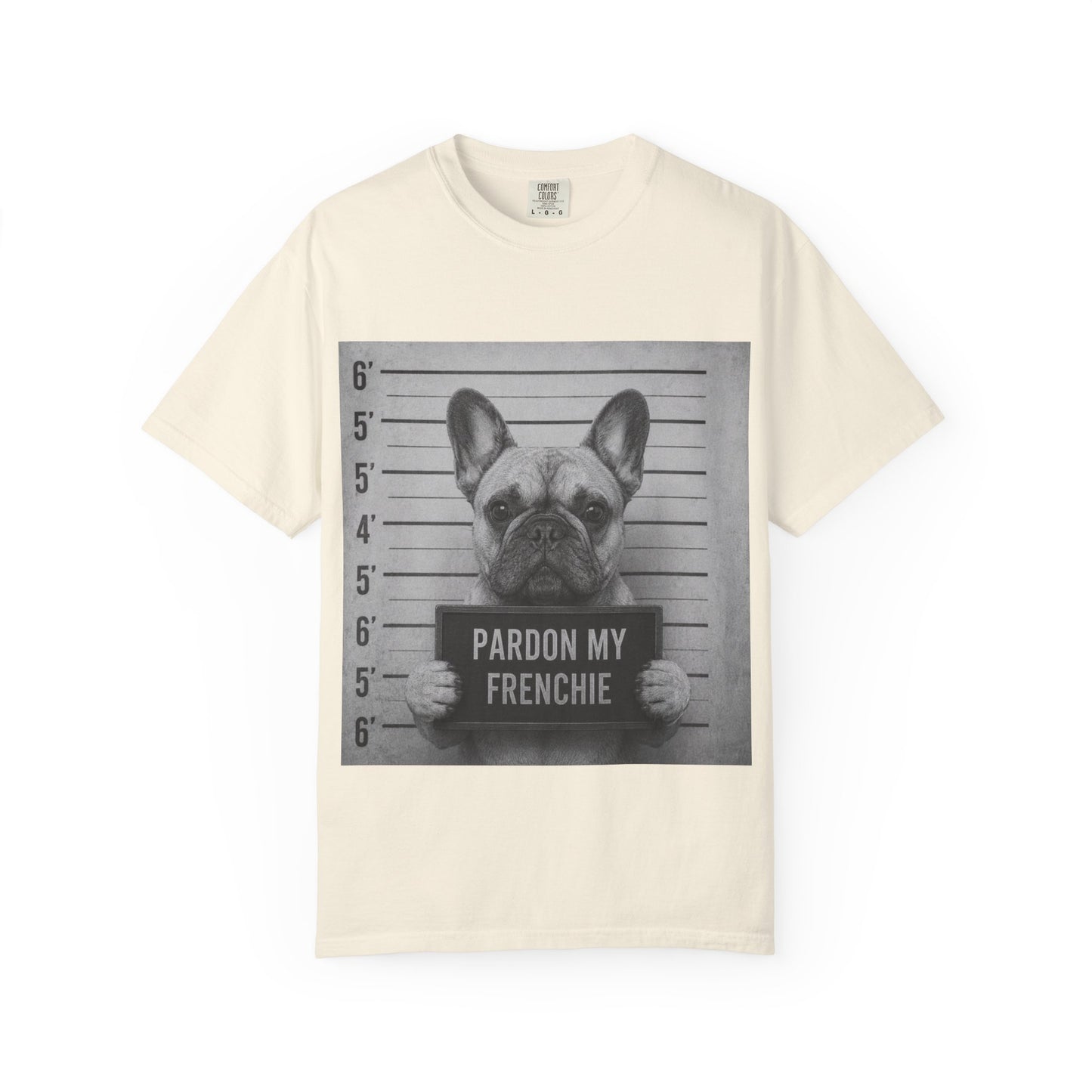 French Bulldog Mugshot T-Shirt – “Pardon My Frenchie” Graphic Tee