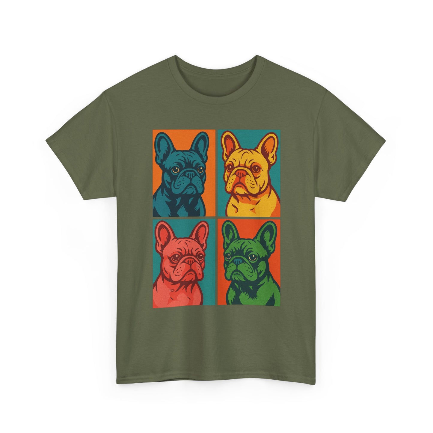 Pop Art French Bulldog T-Shirt • Colorful Frenchie Dog Tee • Retro Pop Art Dog Shirt • French Bulldog Lover Gift • Bright Graphic Dog Tee