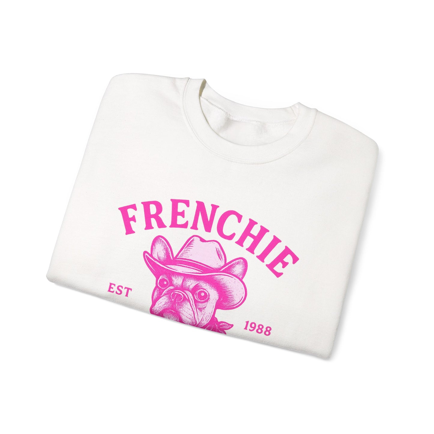 French Bulldog Cowboy Club Pullover | Vintage Western Frenchie Sweatshirt | Cute Dog Lover Gift | Unisex Frenchie Cowboy Sweater