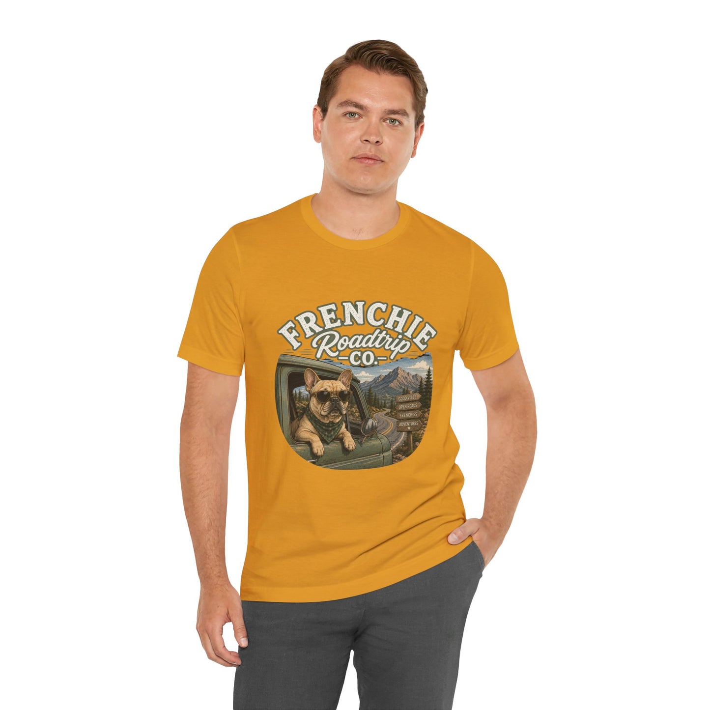 Frenchie Roadtrip Co Shirt, French Bulldog Road Trip Tee, Adventure Frenchie Shirt, Camping Dog Shirt, Travel Lover Gift, Vintage French Bulldog Tee, Outdoor Dog Apparel