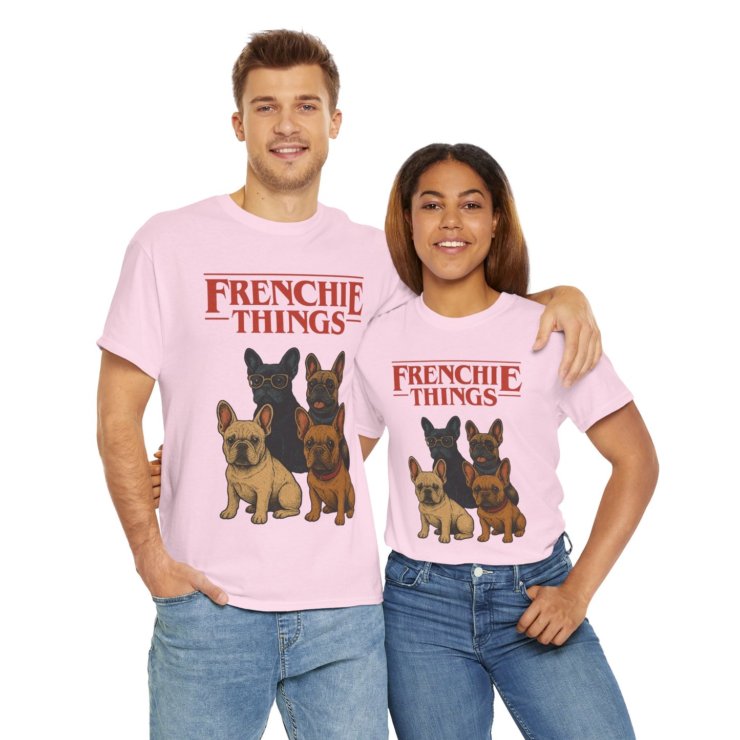 Frenchie Things Unisex Heavy Cotton Tee - Cute Dog Lover Shirt, Pet Gift, Casual Wear, Birthday Gift, Animal T-Shirt