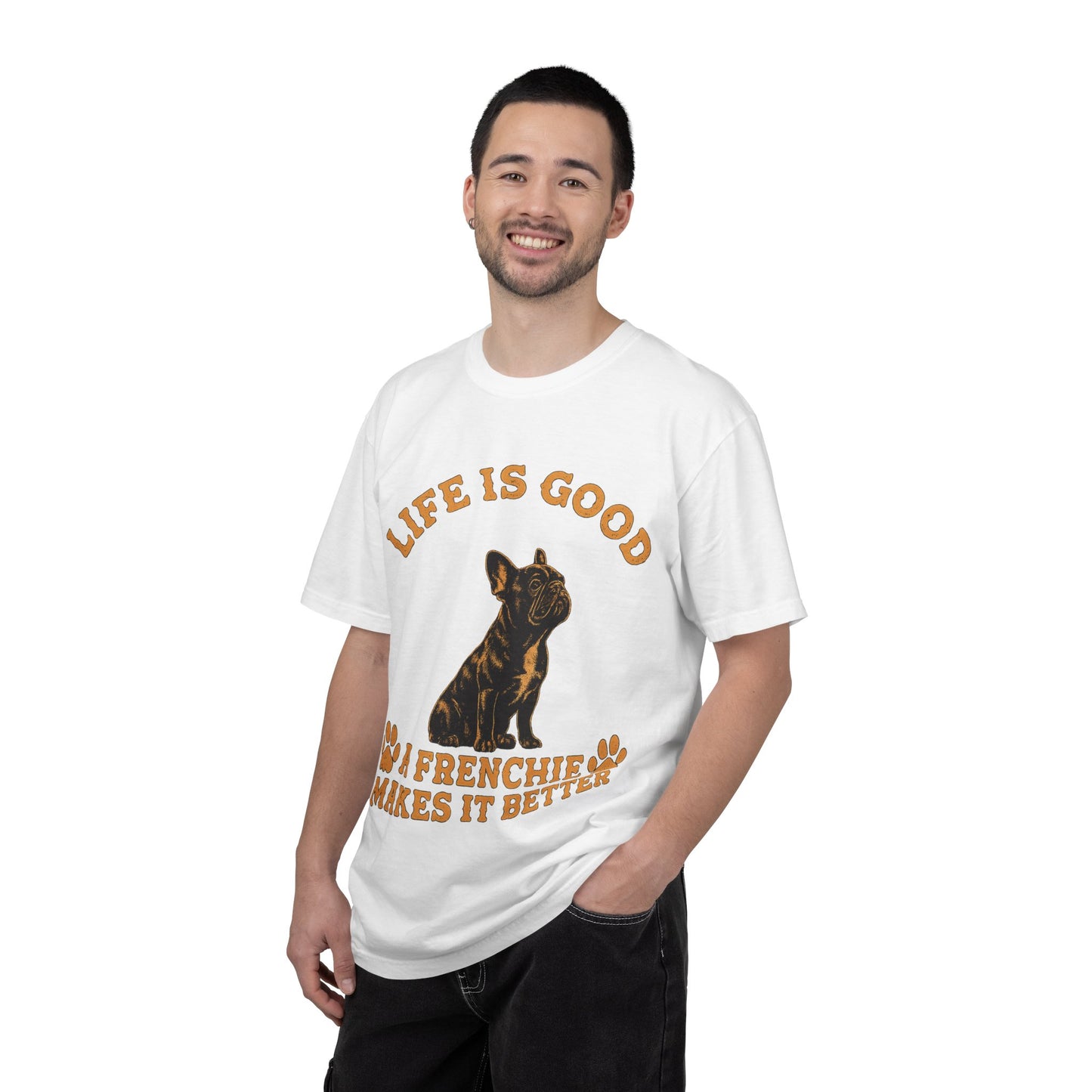 Life Is Good A Frenchie Makes It Better Shirt, French Bulldog Shirt, Frenchie Lover Gift, Dog Mom Tee, Dog Dad Shirt, Funny Frenchie T-Shirt, Pet Lover Gift