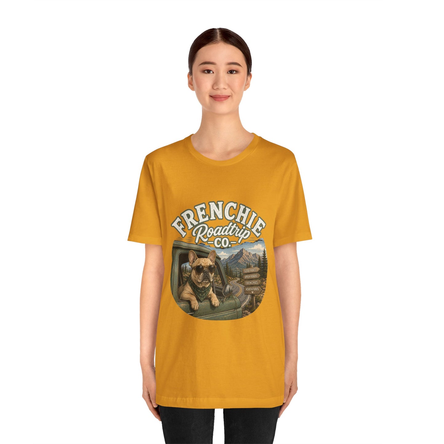 Frenchie Roadtrip Co Shirt, French Bulldog Road Trip Tee, Adventure Frenchie Shirt, Camping Dog Shirt, Travel Lover Gift, Vintage French Bulldog Tee, Outdoor Dog Apparel