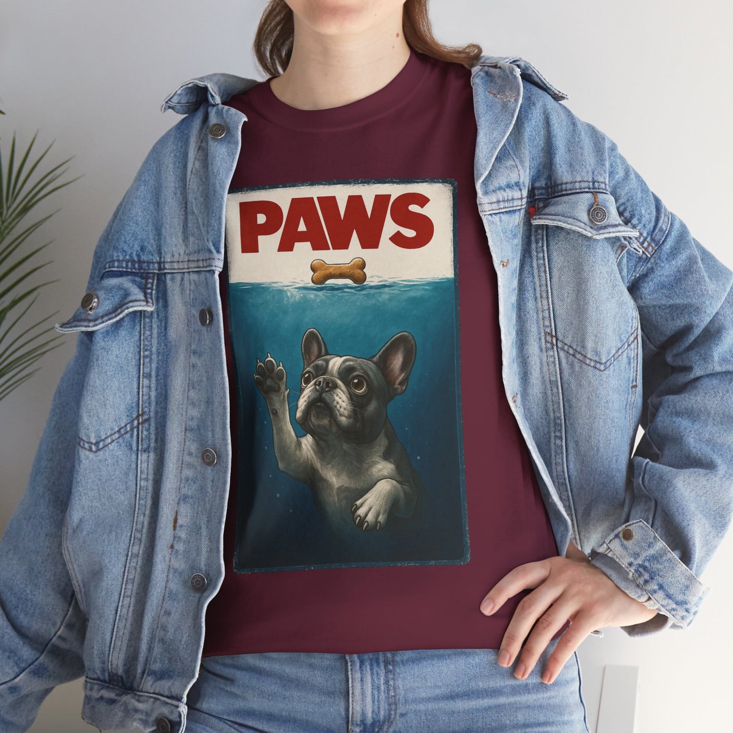 PAWS Frenchie Shirt | Funny French Bulldog Parody Tee | Dog Lover Novelty T-Shirt | Cute Frenchie Graphic | Unique Gift for Frenchie Owners