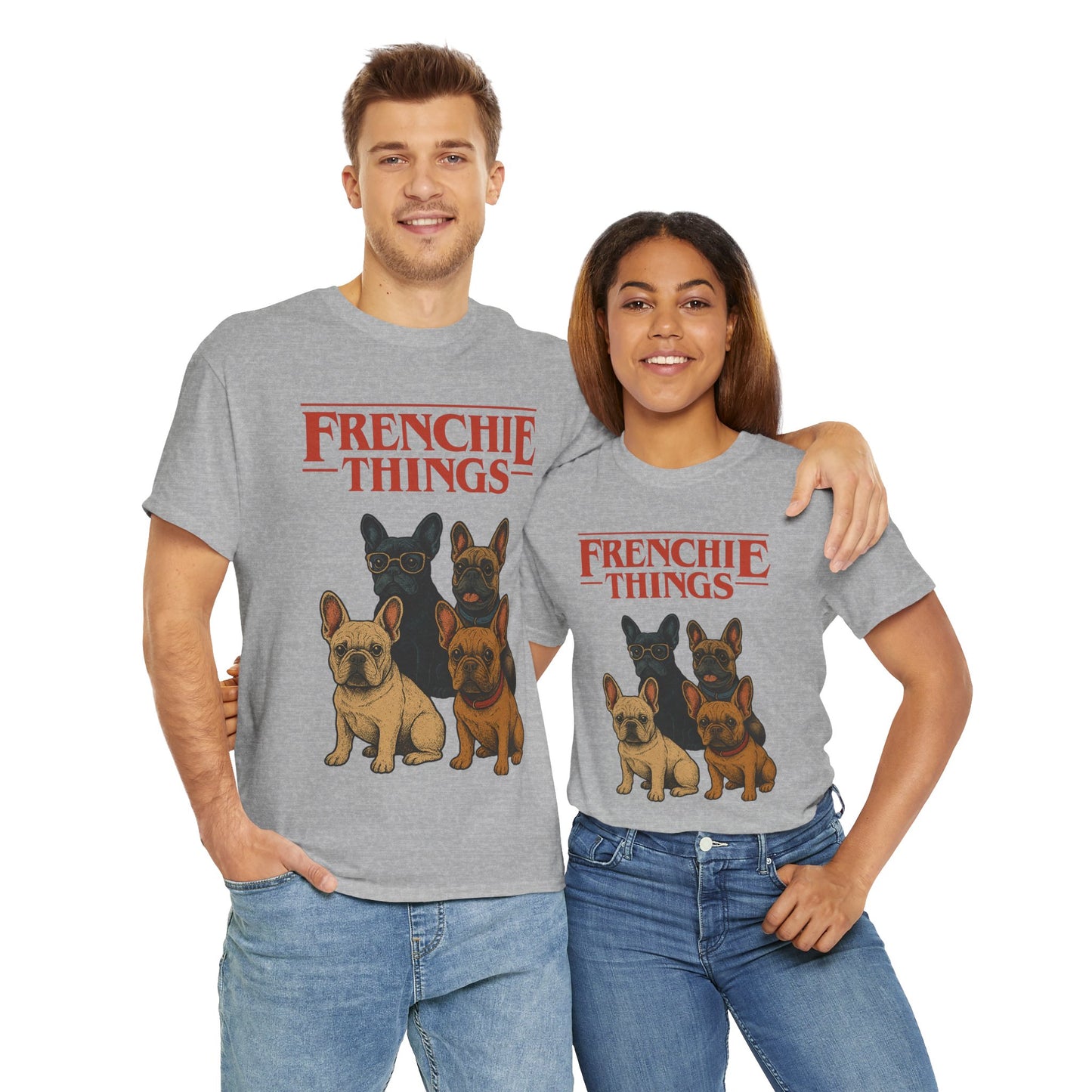 Frenchie Things Unisex Heavy Cotton Tee - Cute Dog Lover Shirt, Pet Gift, Casual Wear, Birthday Gift, Animal T-Shirt