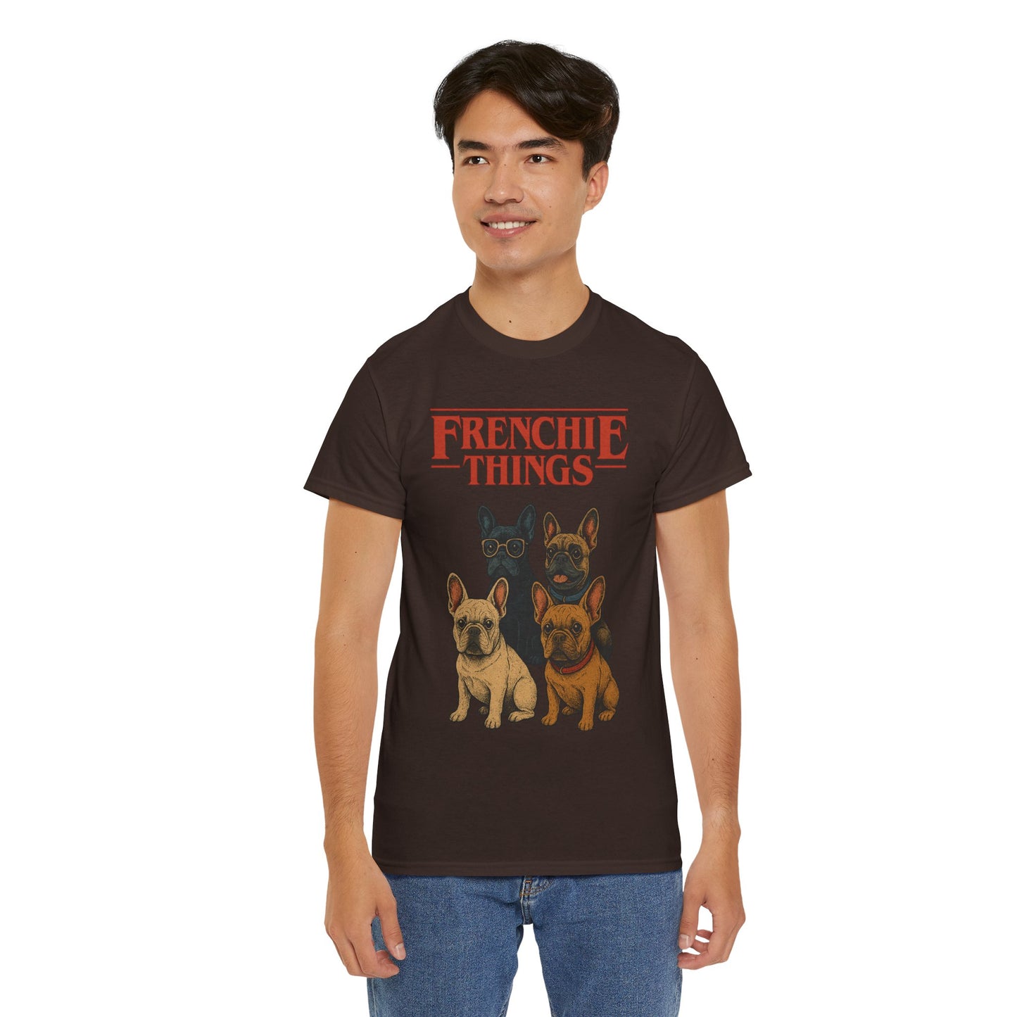Frenchie Things Unisex Heavy Cotton Tee - Cute Dog Lover Shirt, Pet Gift, Casual Wear, Birthday Gift, Animal T-Shirt