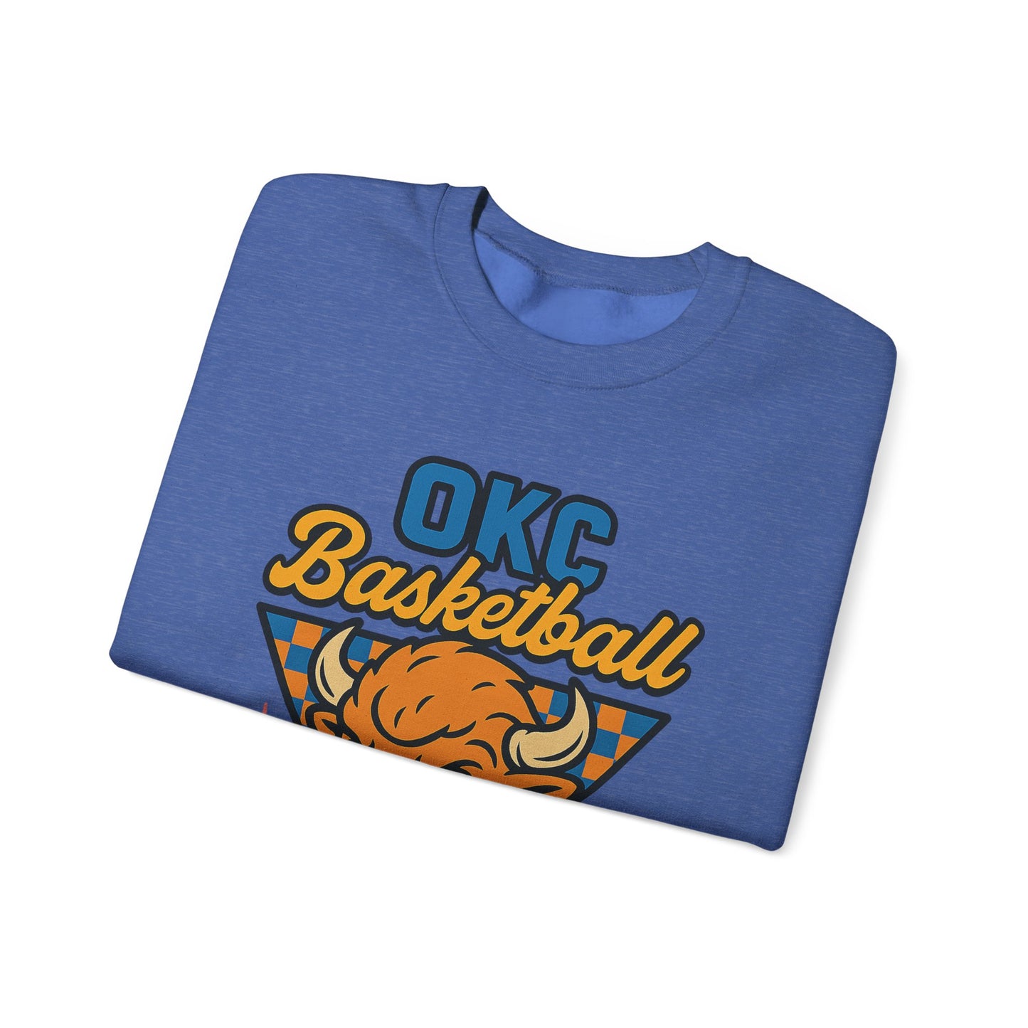OKC Basketball Sweatshirt | Oklahoma City Retro Sports Crewneck | Bison Graphic Sweatshirt | Cozy Game Day Hoodie Alternative | OKC Fan Gift
