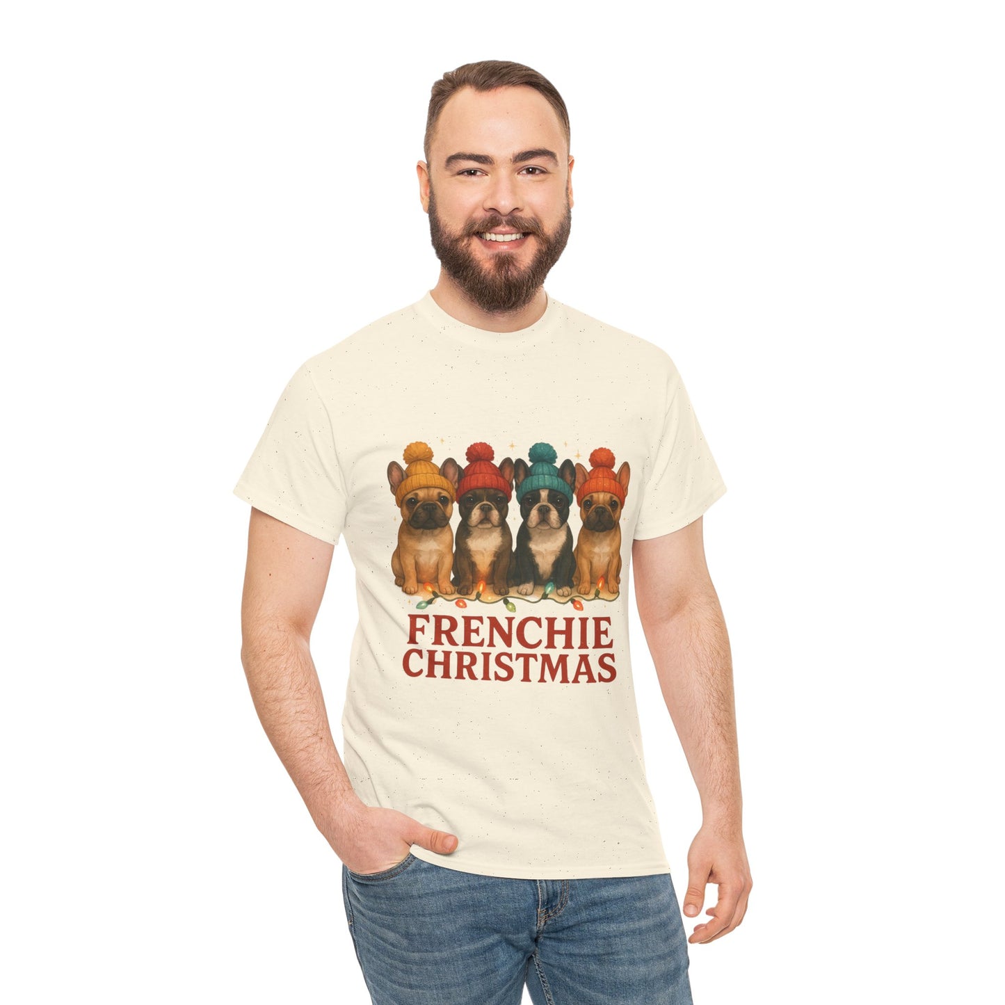 Frenchie Christmas Shirt | Cute French Bulldog Holiday Tee | Frenchie Dog Lovers Xmas Gift | Cozy Winter Pup T-Shirt
