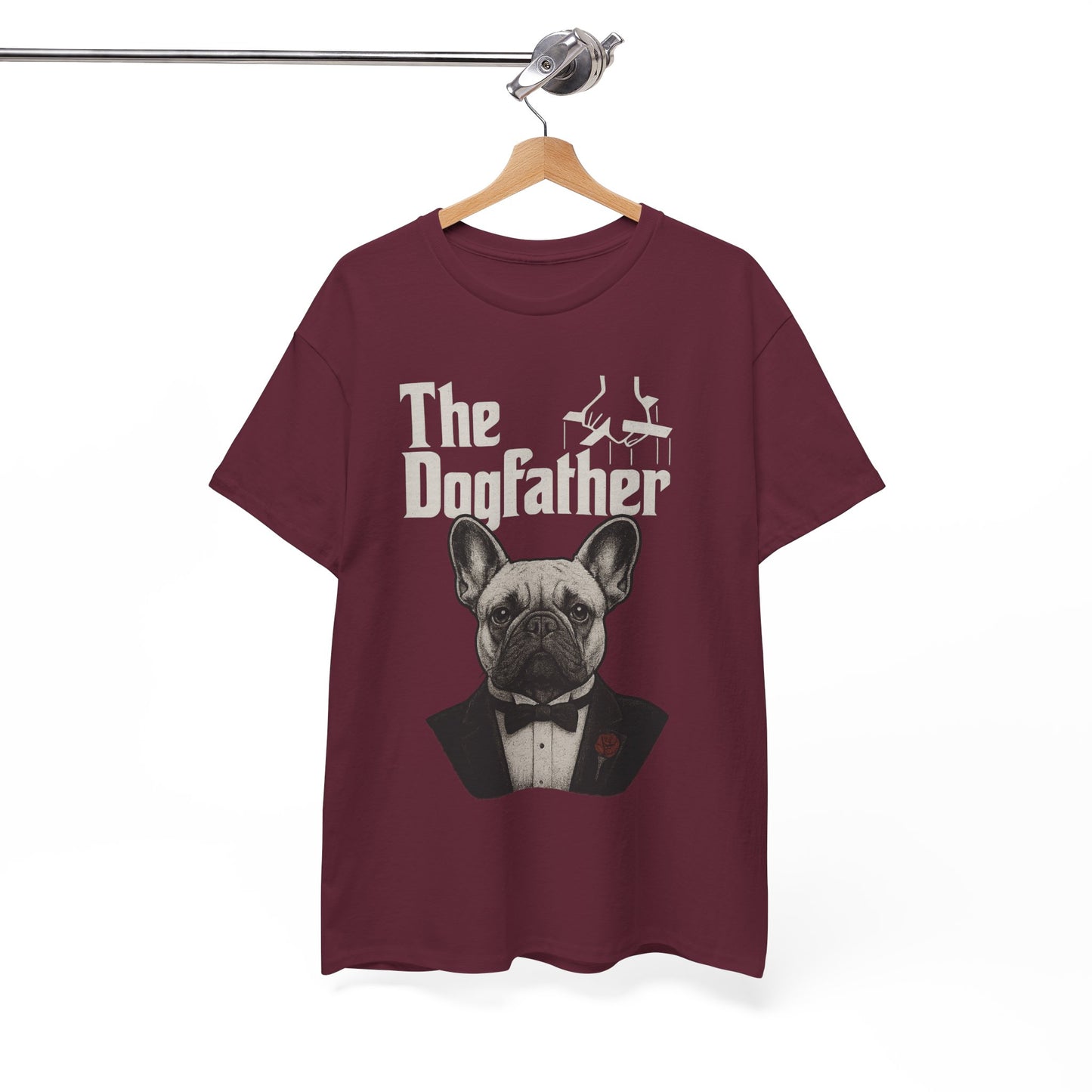 The Dogfather French Bulldog T-Shirt | Funny Dog Dad Tee | Frenchie Lover Gift | Mafia Style Pet Parent Graphic Shirt