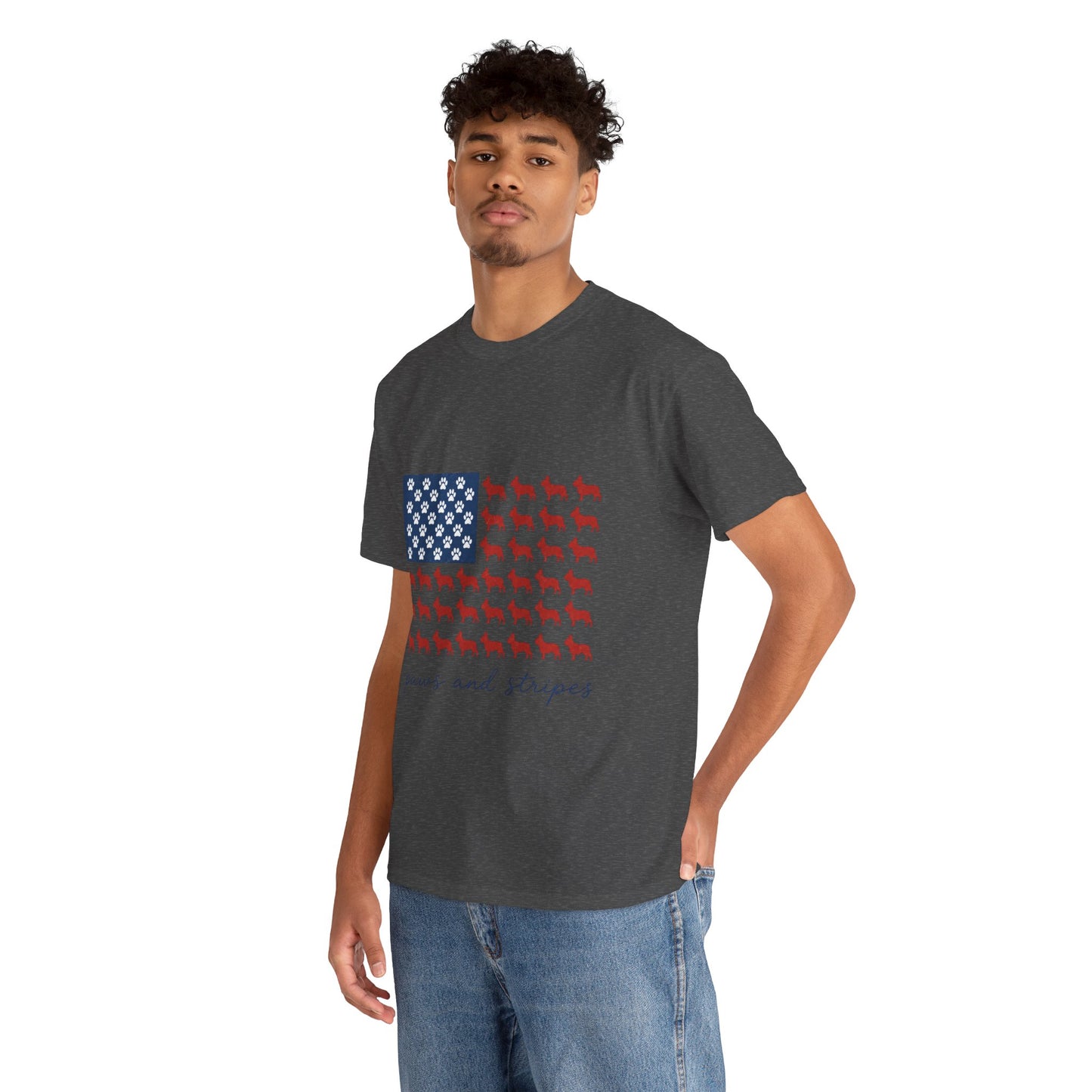 Paws and Stripes Shirt, Patriotic French Bulldog Tee, Frenchie American Flag Shirt, 4th of July Dog Lover Gift, USA Frenchie Tee