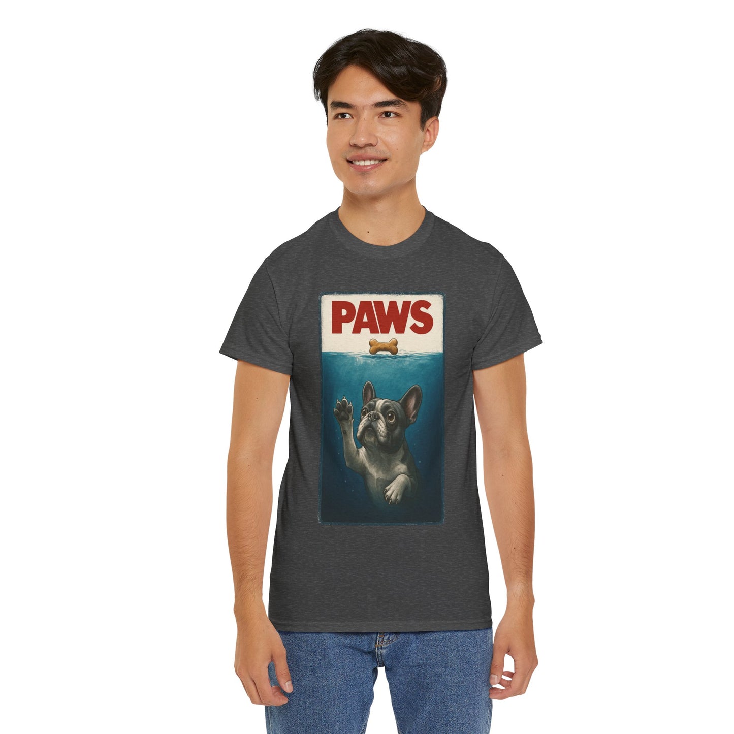 PAWS Frenchie Shirt | Funny French Bulldog Parody Tee | Dog Lover Novelty T-Shirt | Cute Frenchie Graphic | Unique Gift for Frenchie Owners