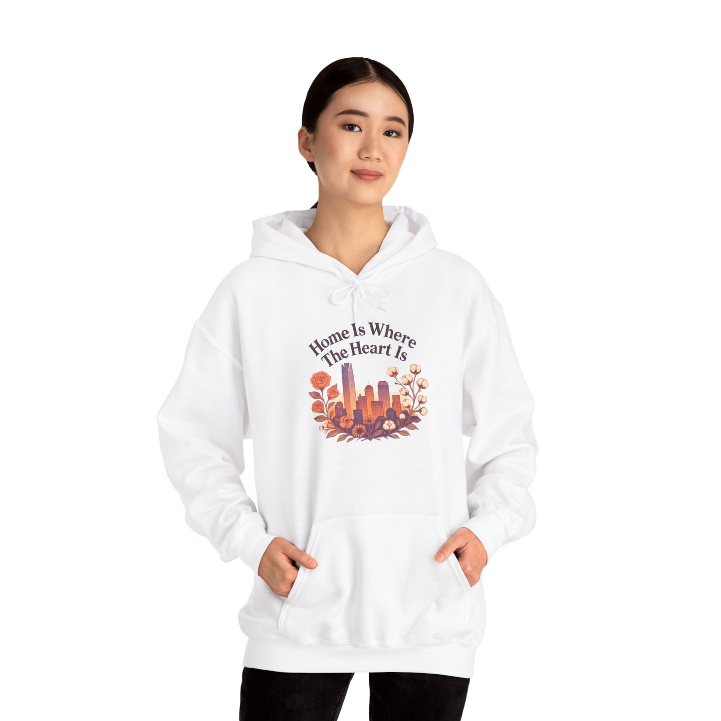 Home Is Where the Heart Is Oklahoma City Hoodie | Oklahoma Pride Gift | OKC Home Hoodie
