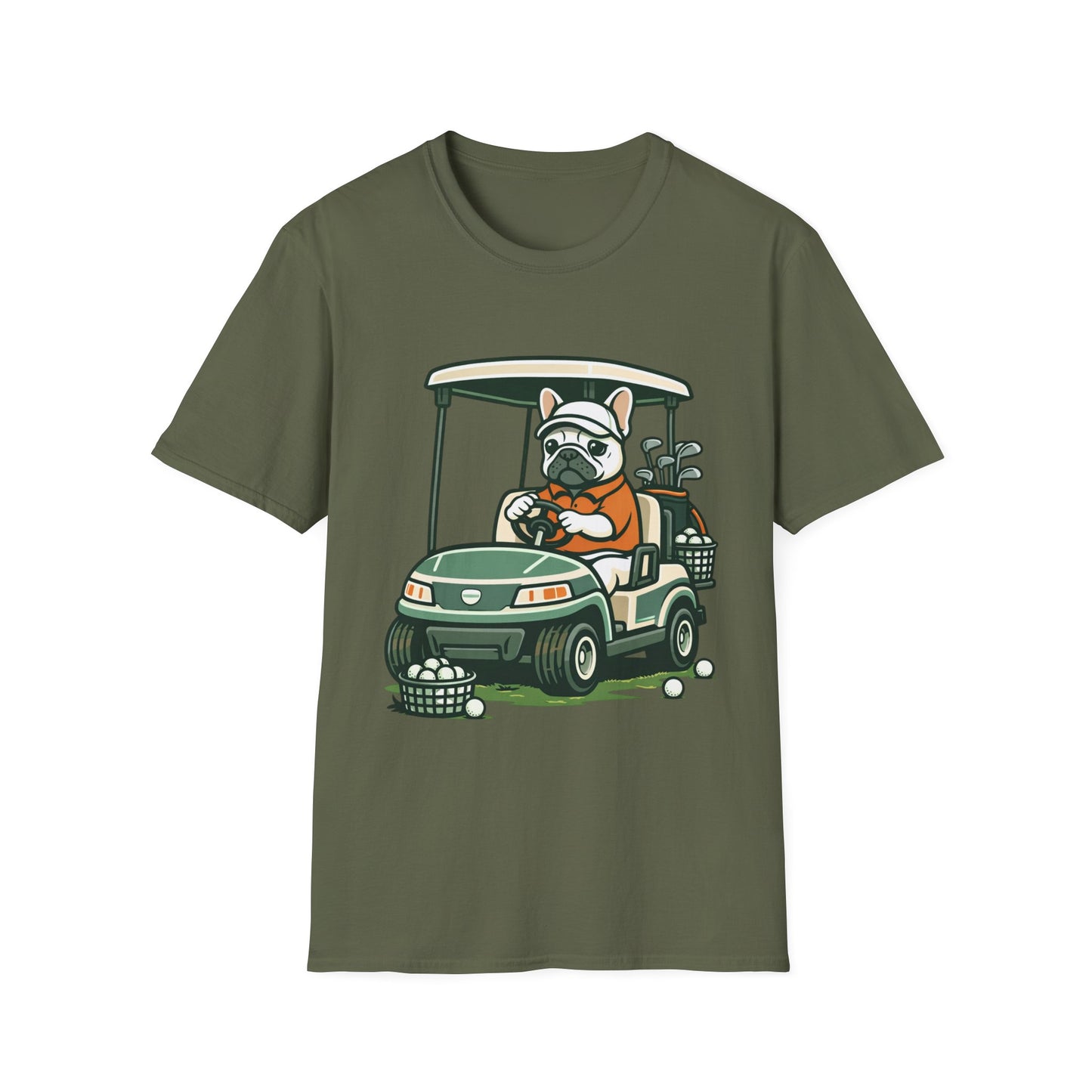 French Bulldog Golf Cart Shirt, Funny Golf Frenchie Tee, Golf Lover Gift, Frenchie Golfer T-Shirt, Golf Cart Dog Shirt, Golf Dad Gift, Cute French Bulldog Apparel