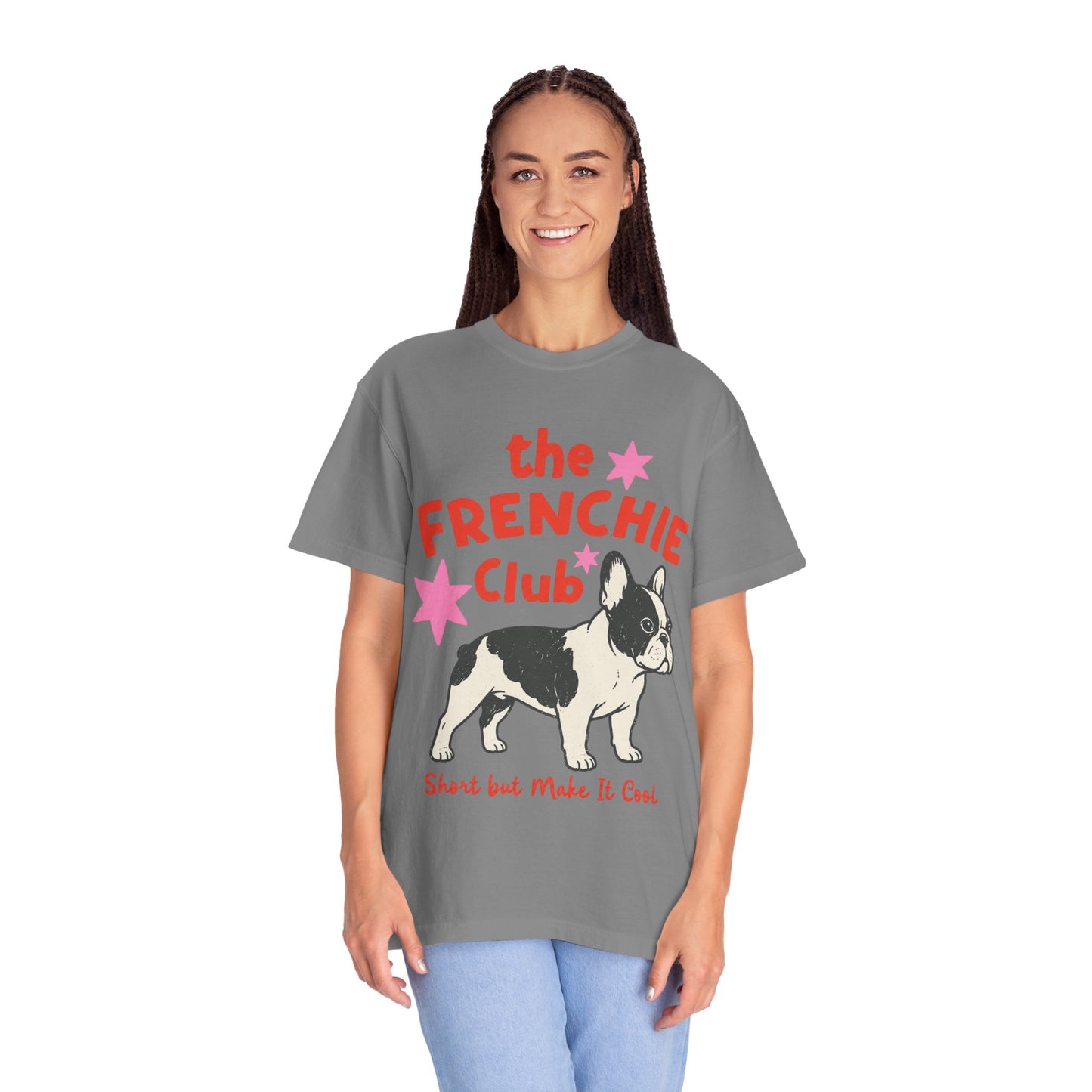 Frenchie Club Shirt, French Bulldog Graphic Tee, Short But Make It Cool Shirt, Cute Frenchie T-Shirt, Retro Dog Lover Gift, French Bulldog Lover Tee, Trendy Frenchie Shirt