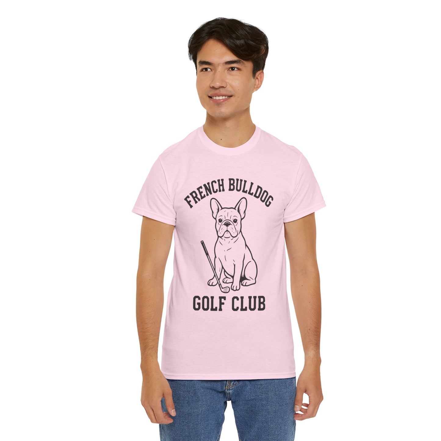 French Bulldog Golf Club Shirt | Frenchie Golf Tee | Frenchie Lover Gift | Dog Dad Golf Shirt | Dog Mom Golf Apparel | Retro Line Art Bulldog Tee