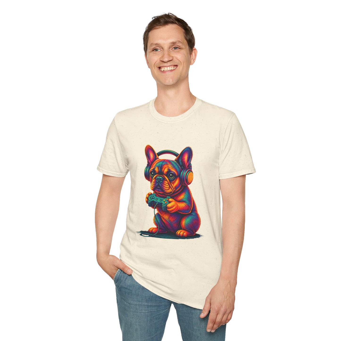 French Bulldog Gamer Shirt, Gaming Frenchie Tee, Gamer Dog Shirt, Video Game Lover Gift, Frenchie Gamer Gift, Cute French Bulldog Shirt, Dog Lover Tee