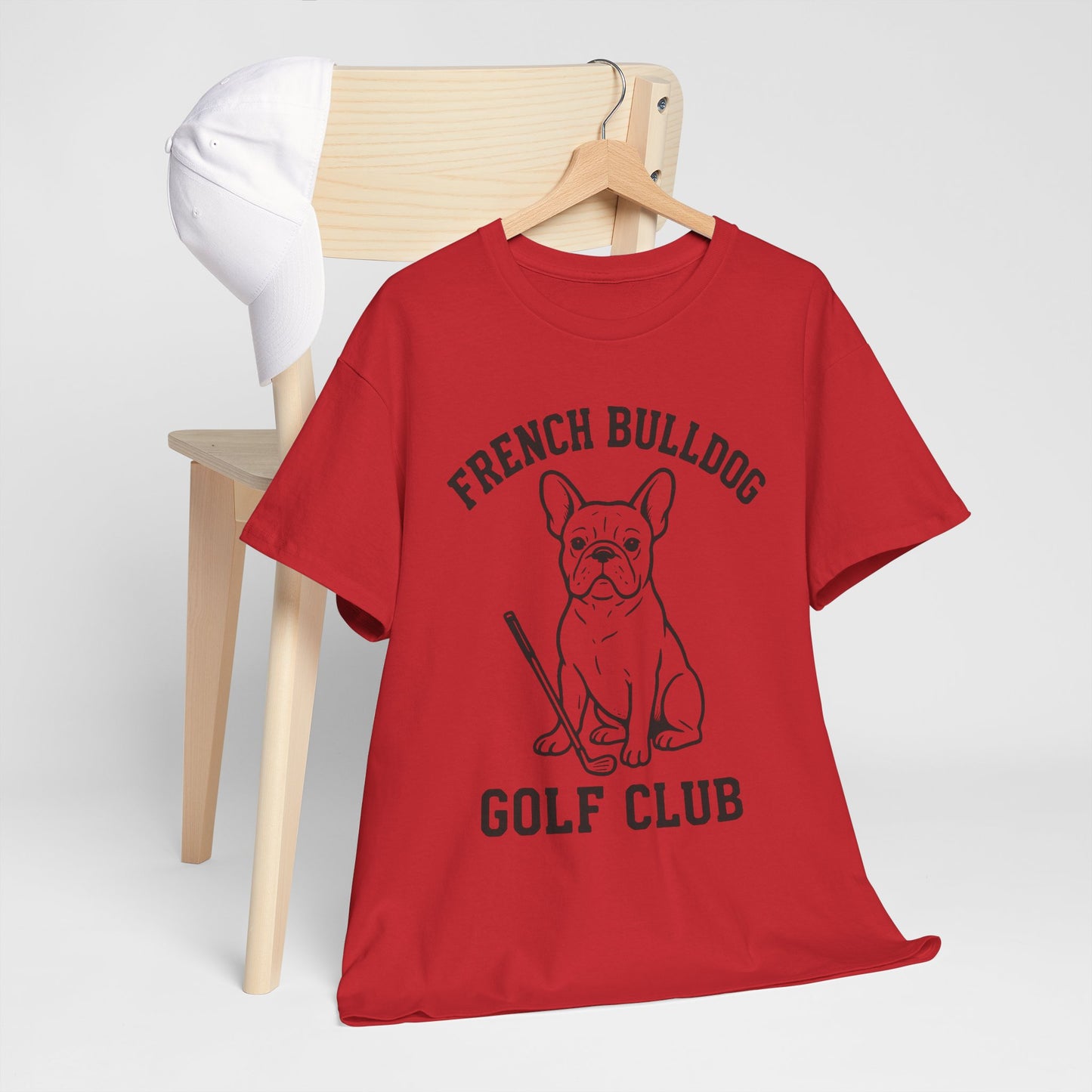 French Bulldog Golf Club Shirt | Frenchie Golf Tee | Frenchie Lover Gift | Dog Dad Golf Shirt | Dog Mom Golf Apparel | Retro Line Art Bulldog Tee