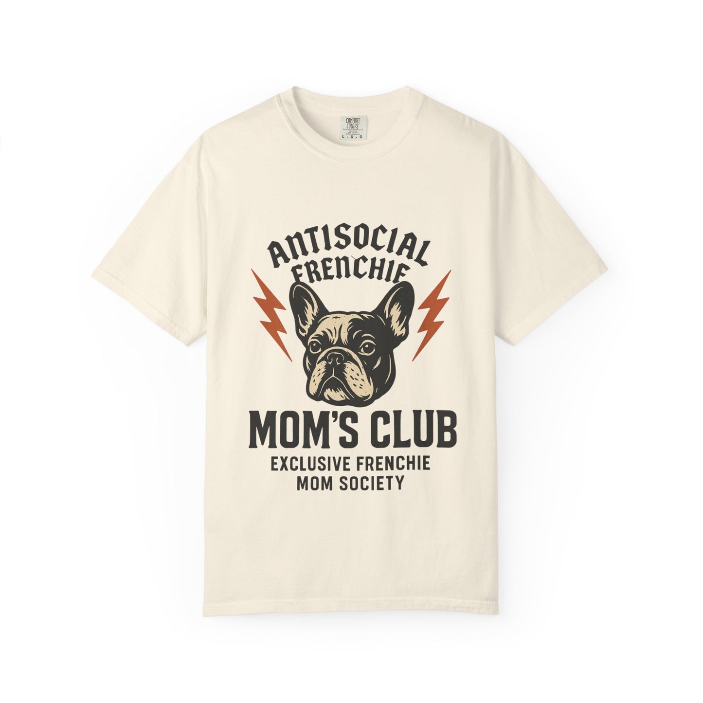 Antisocial Frenchie Mom’s Club Shirt – Retro French Bulldog Mom Tee, Funny Frenchie Lover Gift, Vintage Dog Mom Graphic T-Shirt