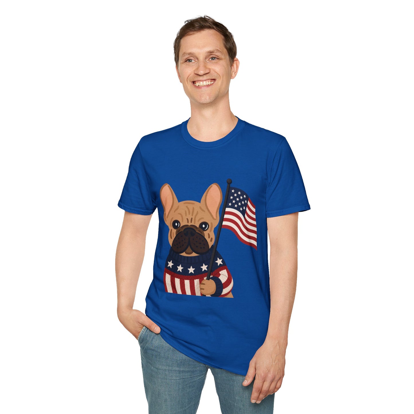 Patriotic French Bulldog Shirt, American Flag Frenchie Tee, 4th of July Dog Shirt, USA French Bulldog Shirt, Independence Day Frenchie, Dog Lover Gift, Patriotic Puppy Tee